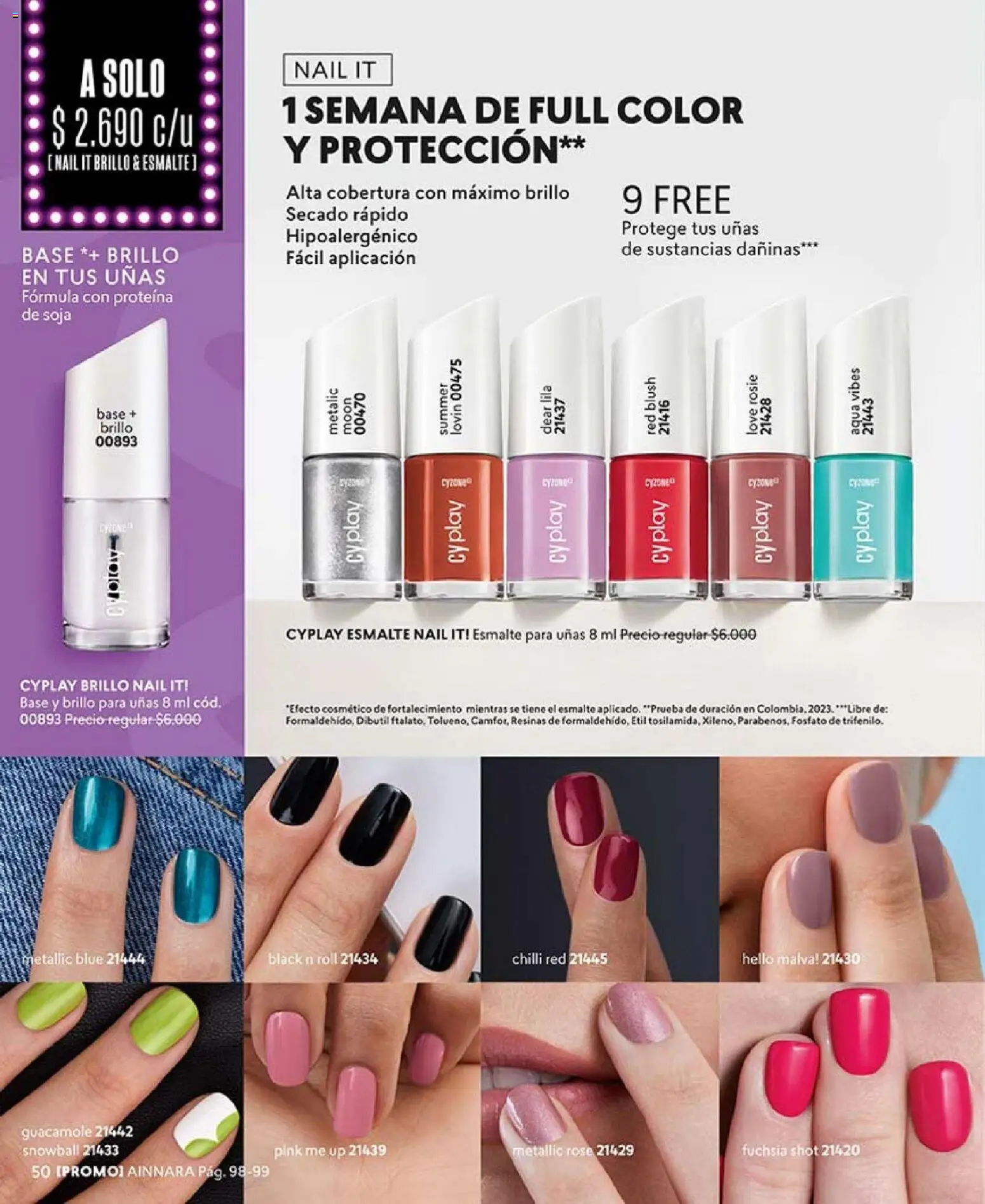 Catálogo CyZone Campaña 2 │ válido desde el 16.01.2026 | Página: 50 | Productos: Brillo, Base