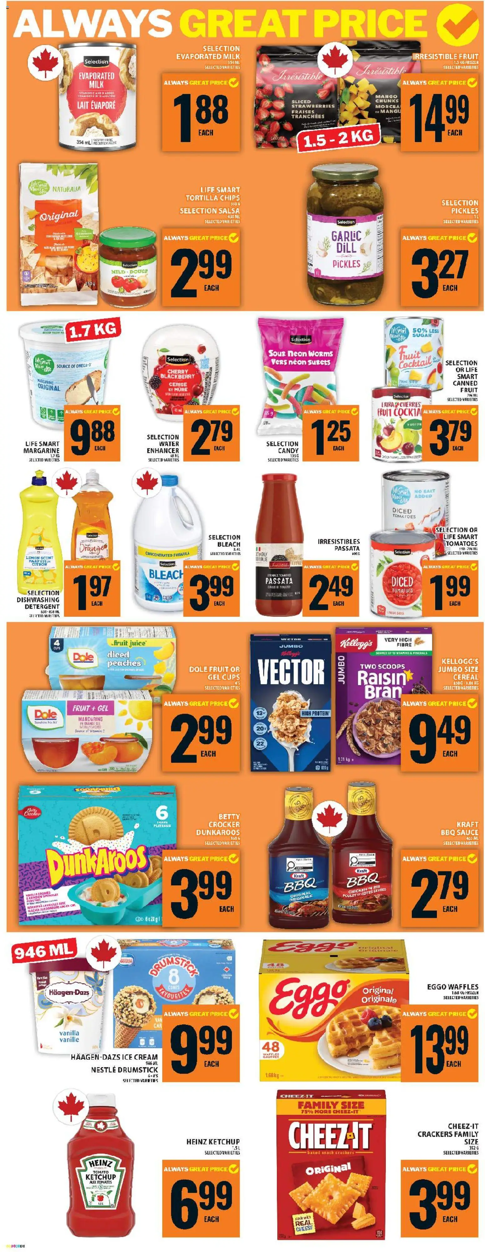 Food Basics flyer valid from 02.04.2026 | Page: 11 | Products: Chips, Cream, Ice cream, Detergent