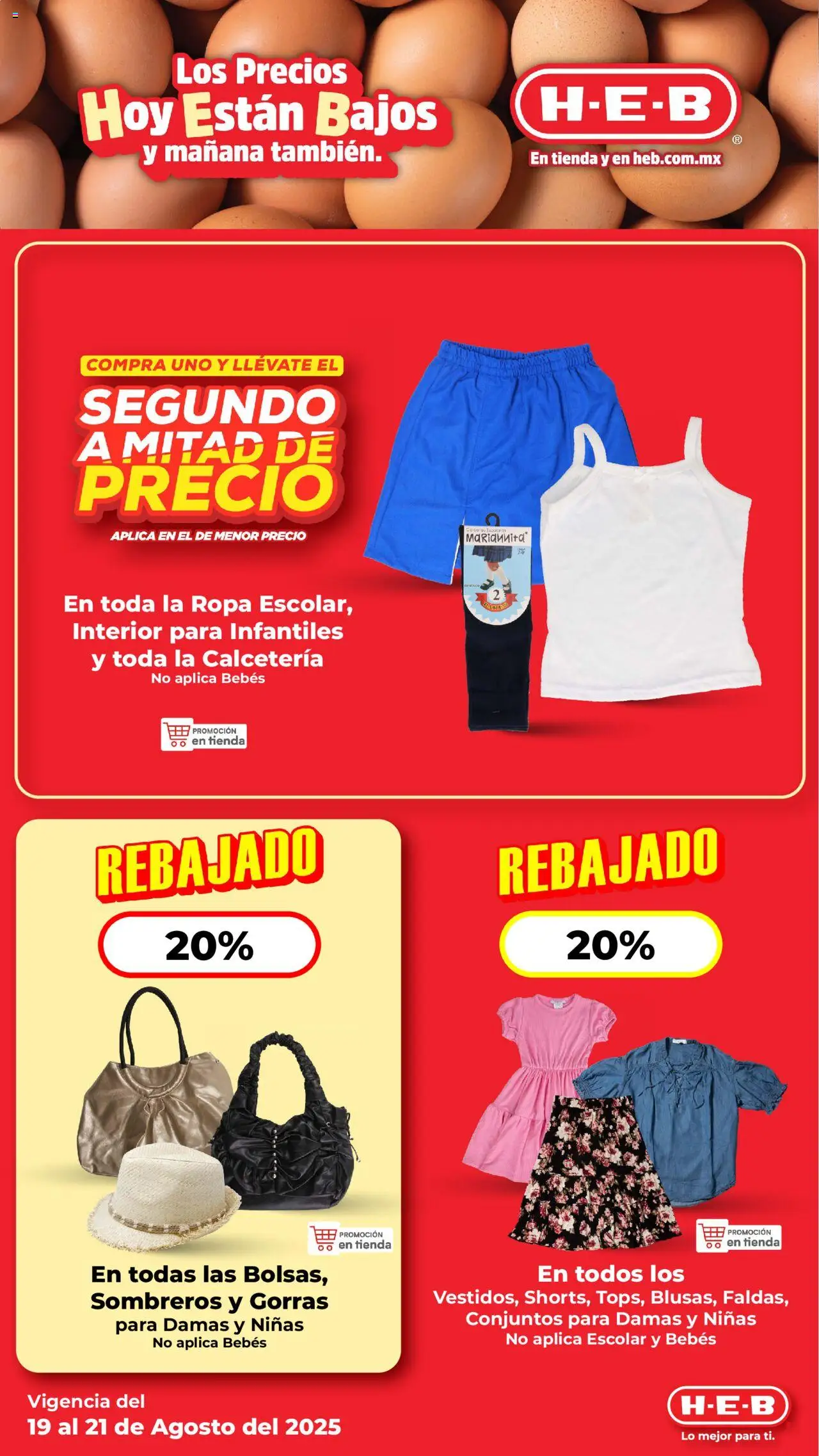Nuevas ofertas de H-E-B válidas en toda la República Mexicana desde el 19.08.2025. ¡Encuentra las mejores ofertas en H-E-B folleto! | Página: 20 | Productos: Ropa