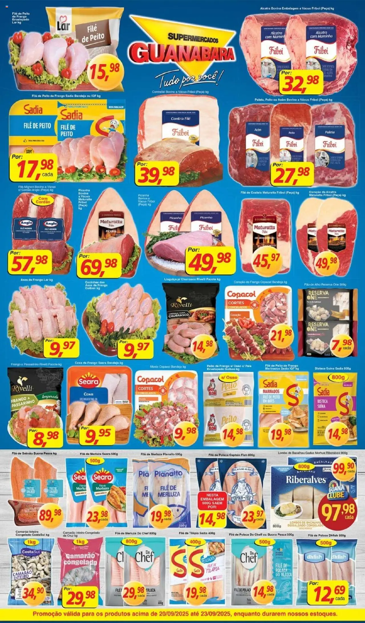 Supermercados Guanabara Folheto - válido de 20.09.2025 | Página: 9 | Produtos: Alho, Pao de alho, Linguiça, Maminha
