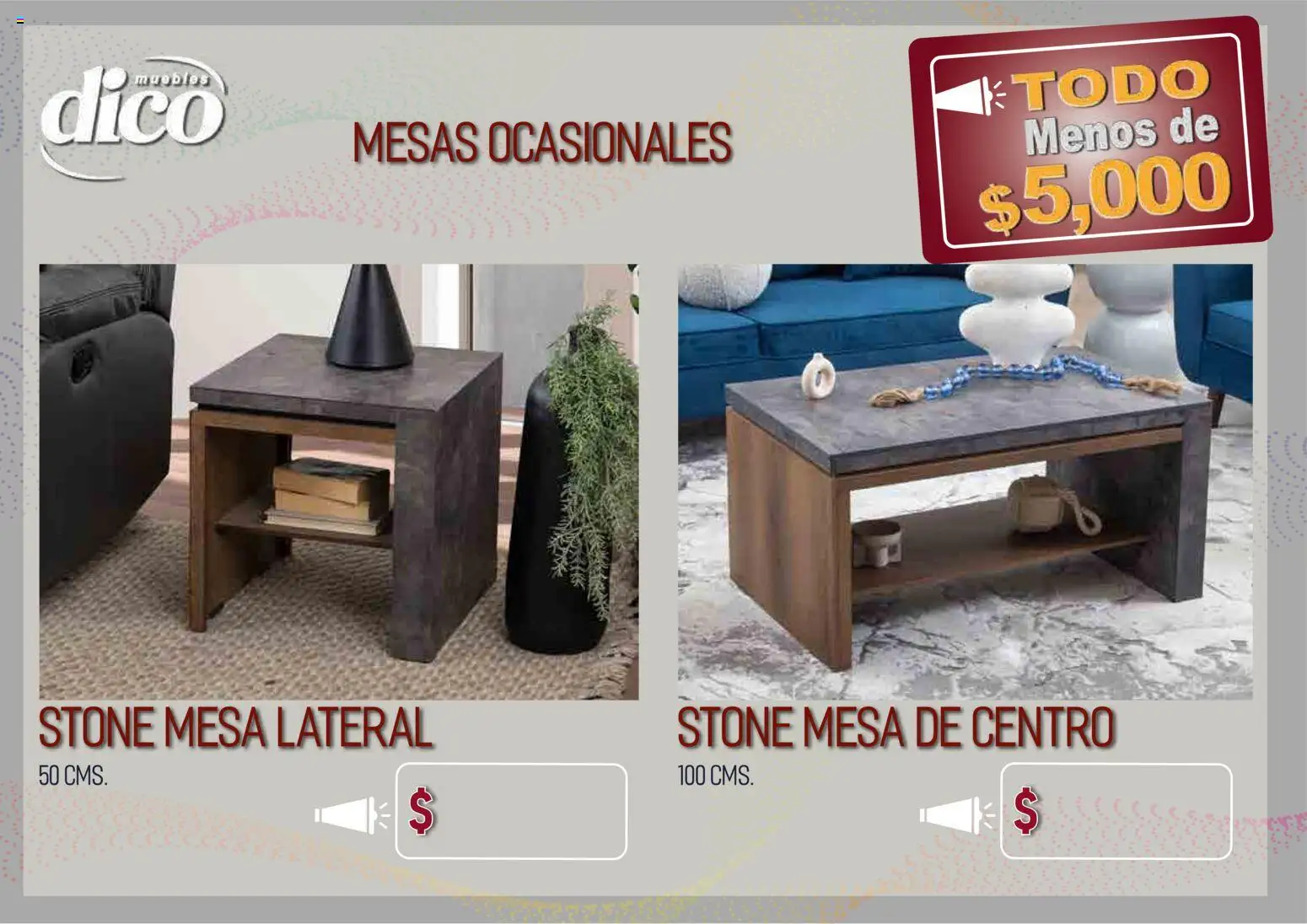 Nuevas ofertas de Muebles Dico válidas en toda la República Mexicana desde el 09.04.2026. ¡Encuentra las mejores ofertas en Muebles Dico catálogo Todo menos de 5000 Pacifico! | Página: 43 | Productos: Mesa de centro, Mesa