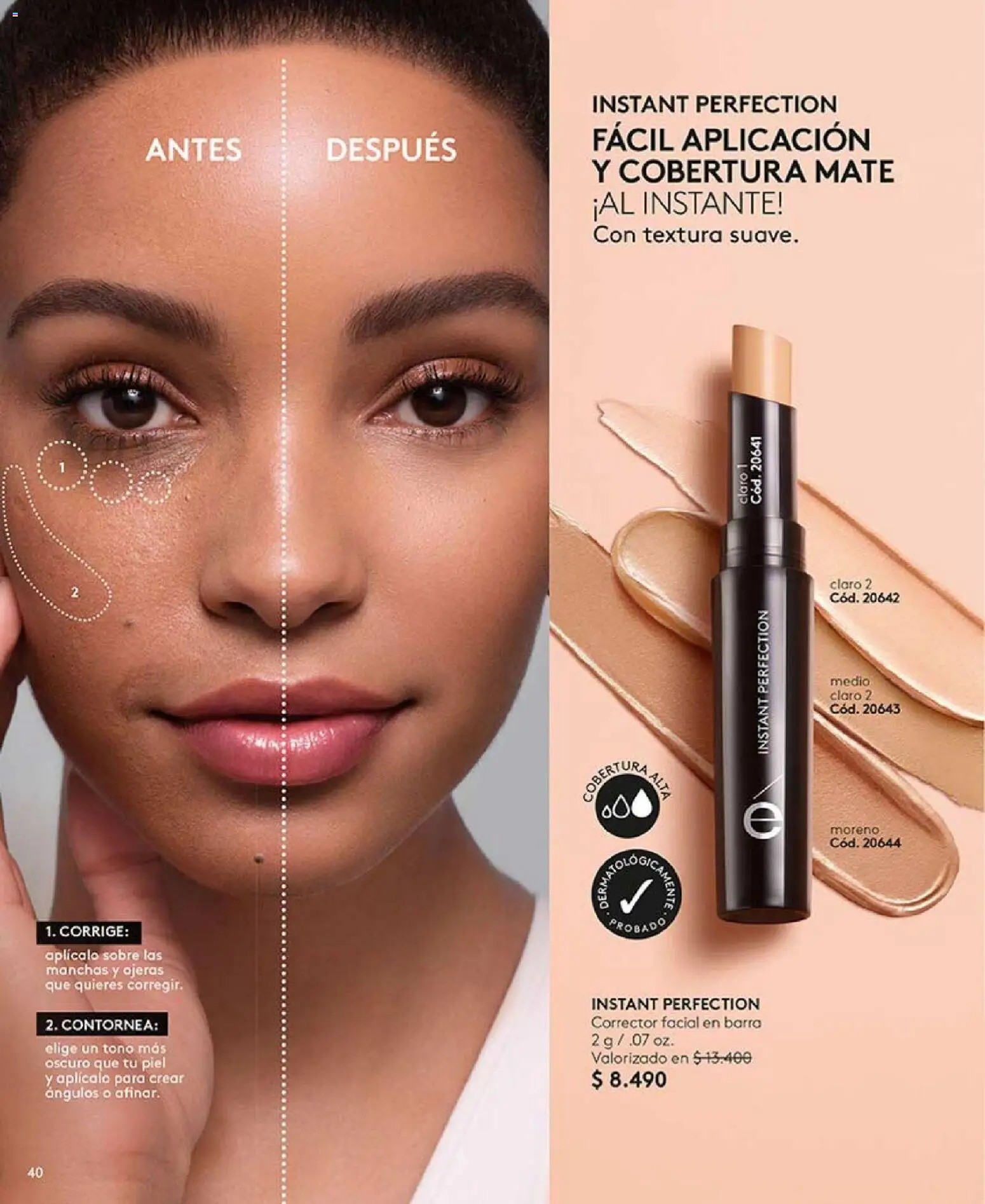 Catálogo Ésika Campaña 2 │ válido desde el 15.01.2026 | Página: 40 | Productos: Mate, Sobre, Corrector