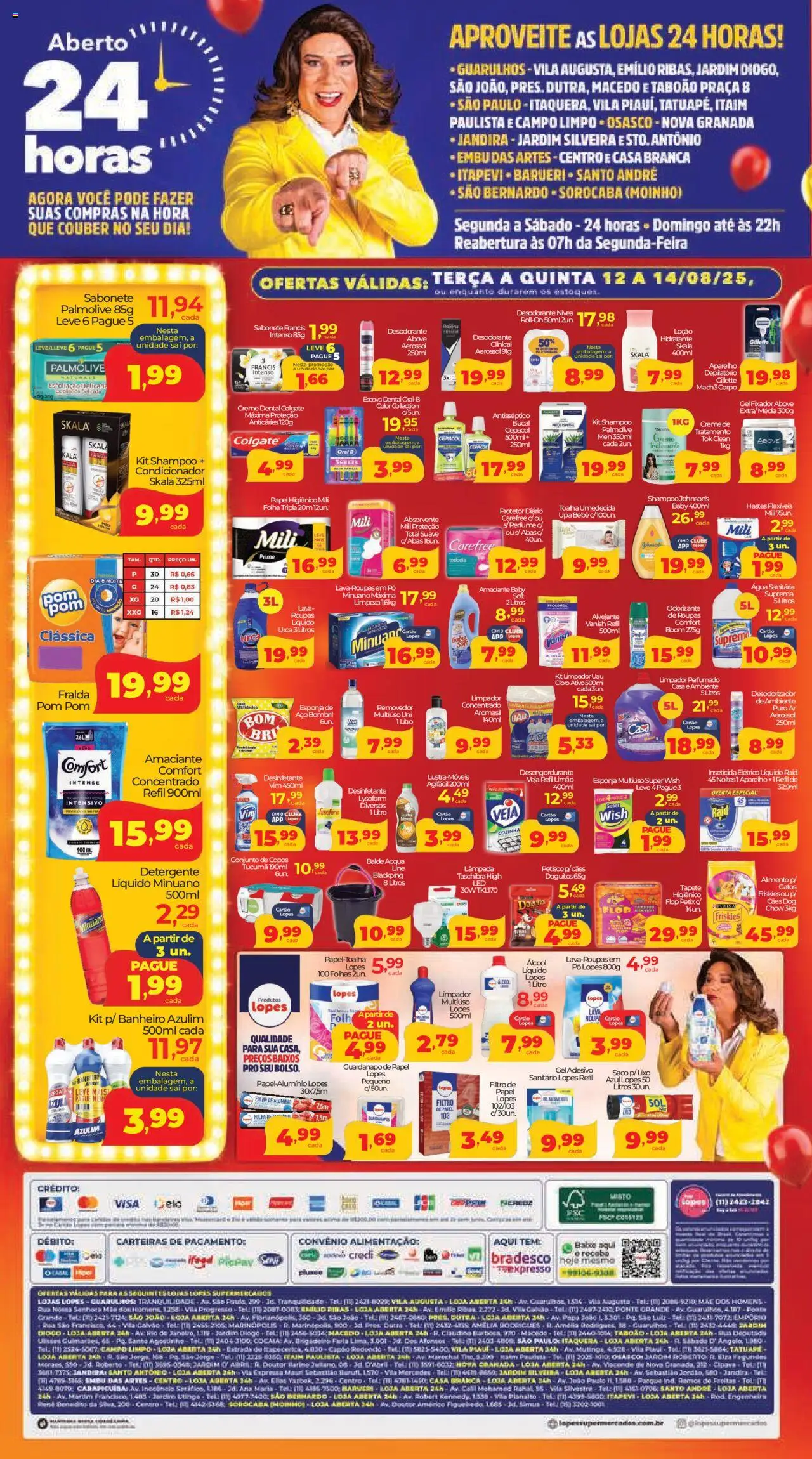 Lopes Supermercados Folheto - válido de 12.08.2025 | Página: 4 | Produtos: Lâmpada, Esponja, Detergente, Guardanapo