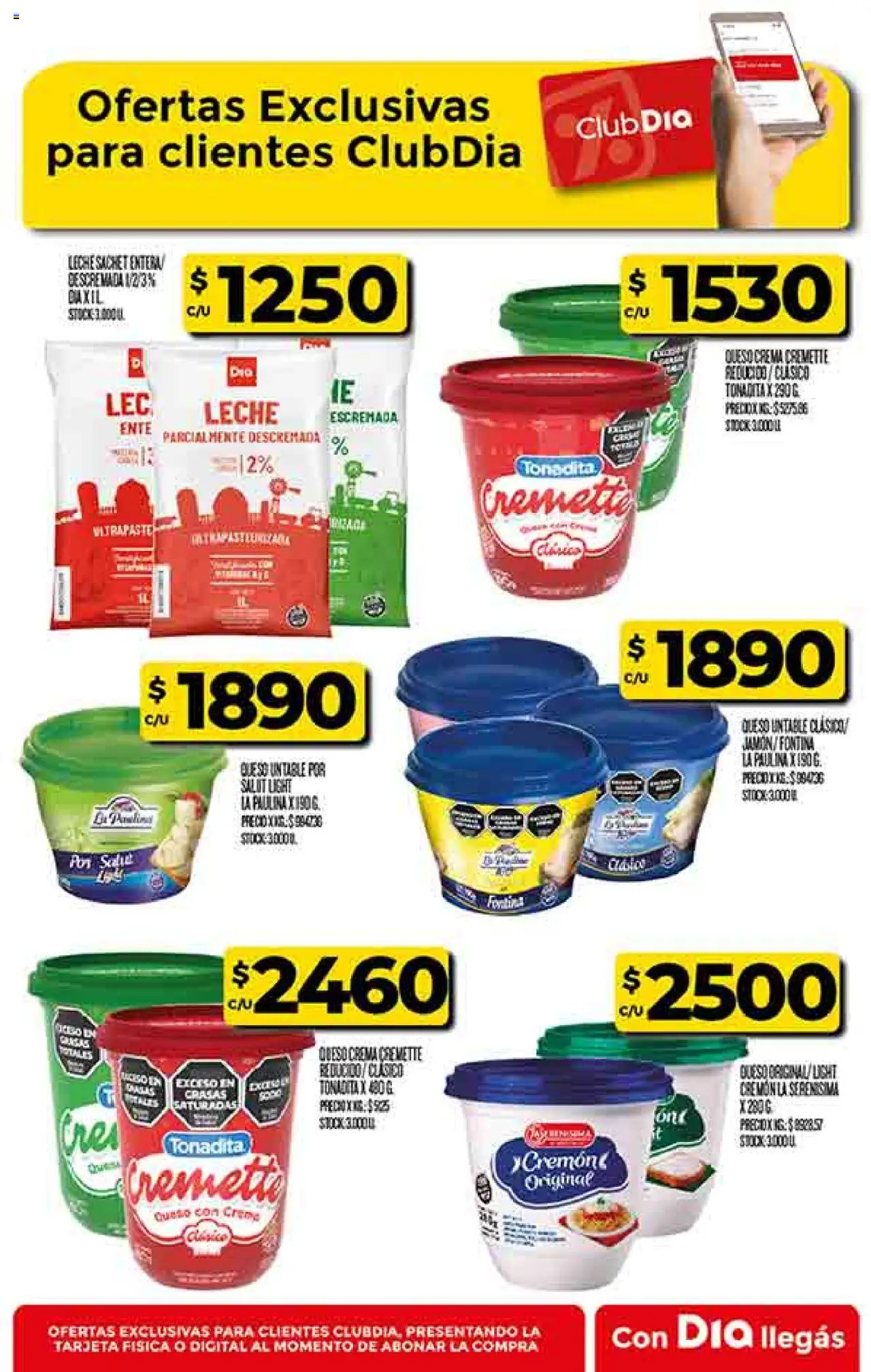 Supermercado DIA Ofertas │ válido desde el 20.08.2025 | Página: 37 | Productos: Queso crema, Leche, Queso, Crema