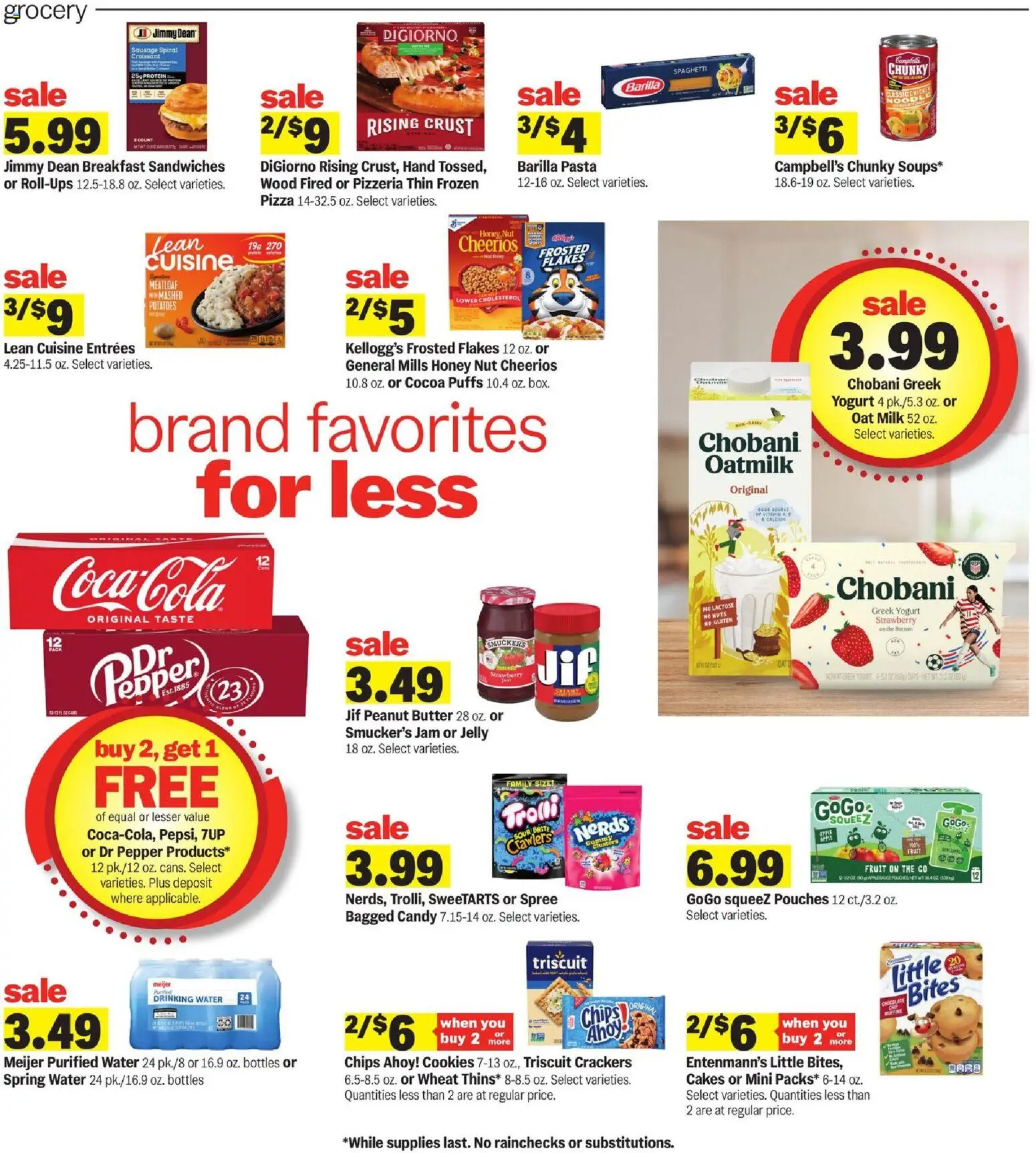 Meijer Weekly Ad - MI - valid from 08.04.2026 | Page: 4 | Products: Milk, Butter, Pizza, Cookies