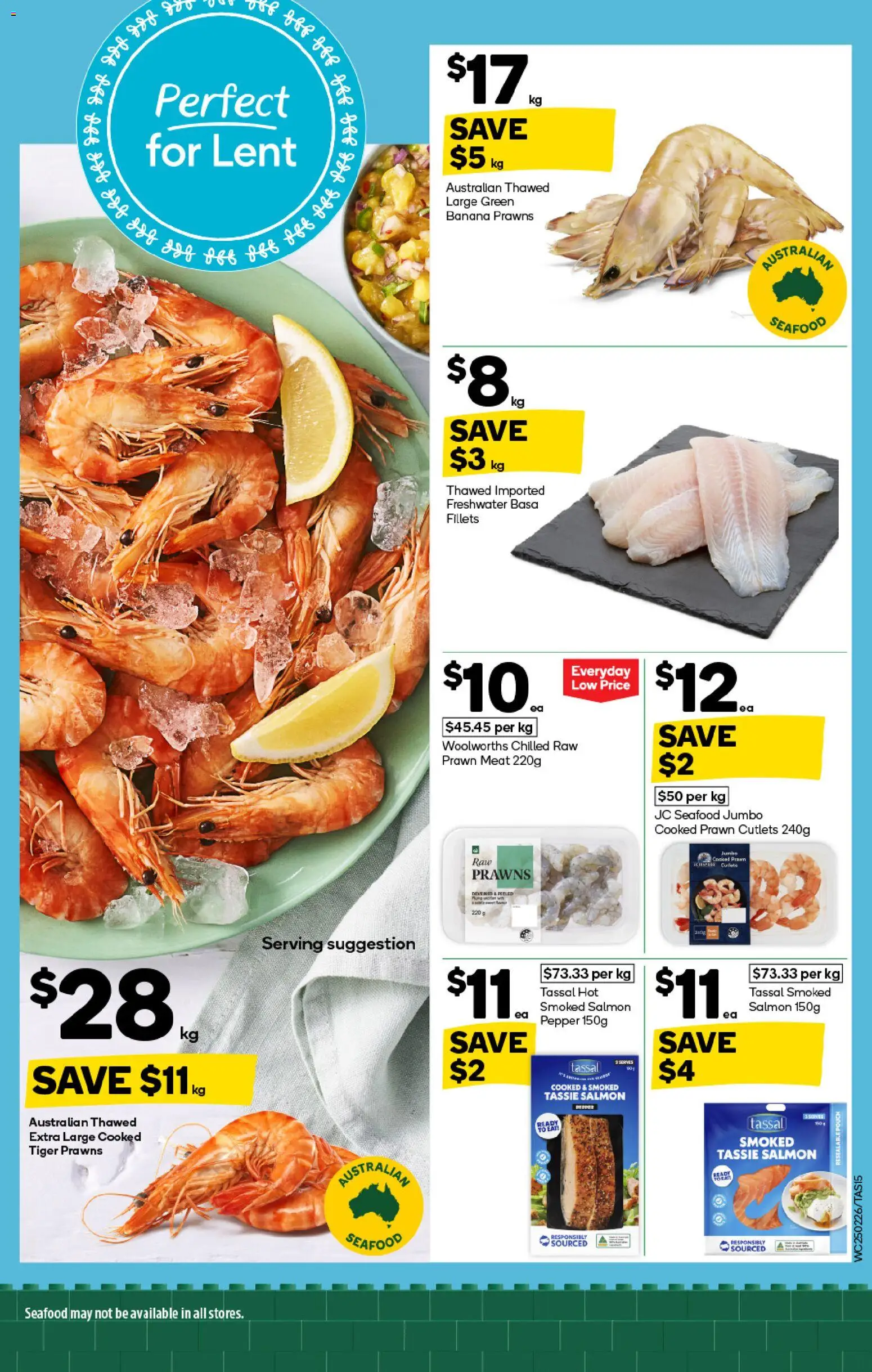 Woolworths catalogue - valid from 25.02.2026 | Page: 11 | Products: Prawns, Salmon, Pepper, Seafood