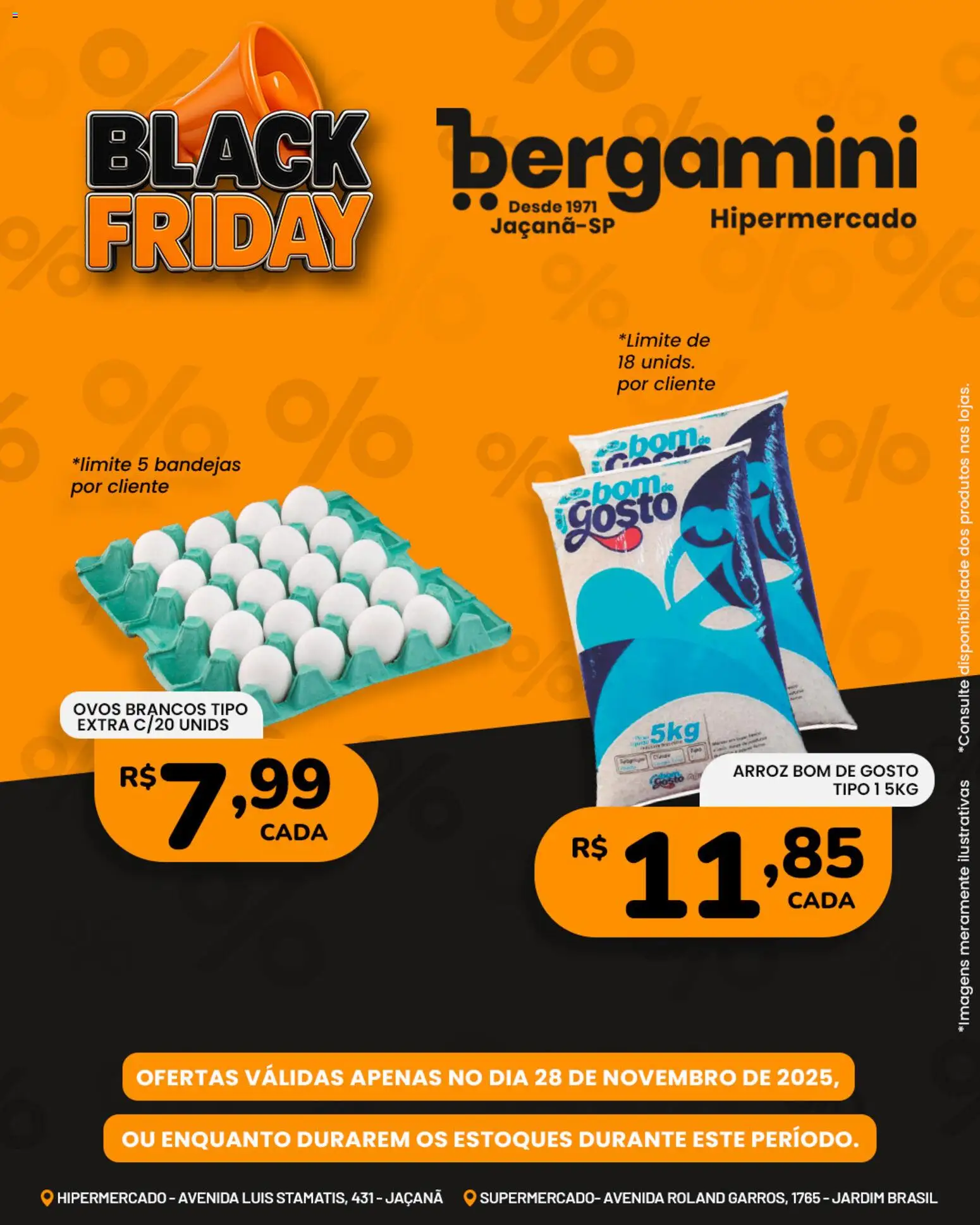 Supermercado Bergamini Folheto - válido de 28.11.2025 | Página: 7 | Produtos: Ovos, Arroz