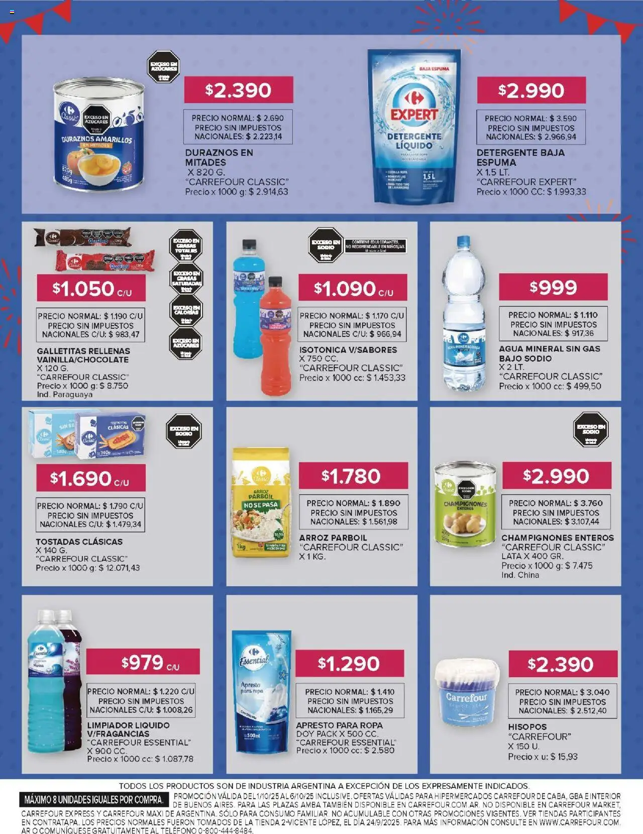 Carrefour ofertas │ válido desde el 01.10.2025 | Página: 12 | Productos: Mopa, Espuma, Ropa, Arroz