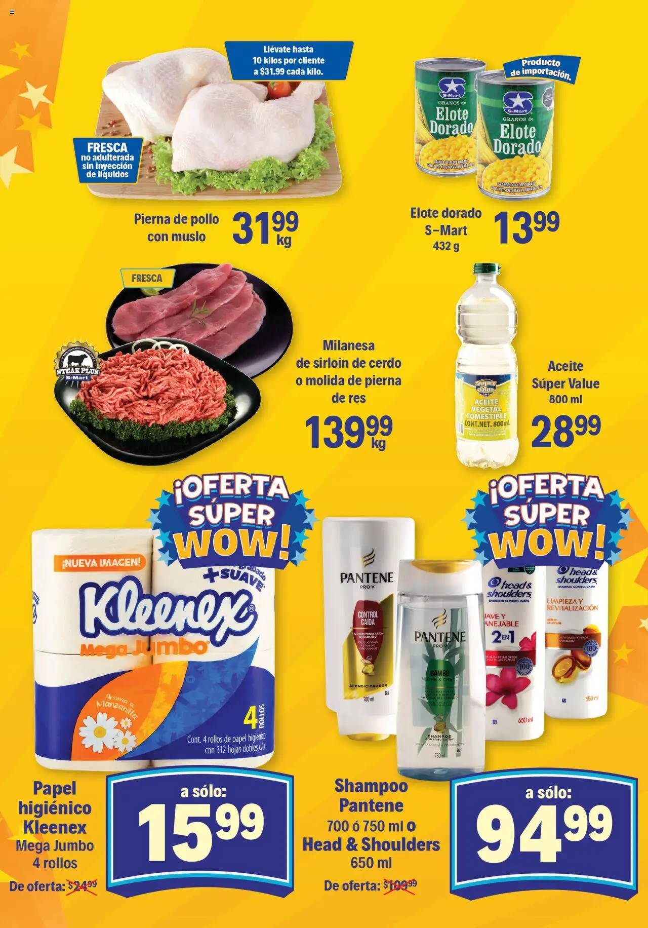 Nuevas ofertas de S-Mart válidas en toda la República Mexicana desde el 14.10.2025. ¡Encuentra las mejores ofertas en S-Mart - Folleto - Chihuahua! | Página: 3 | Productos: Pollo, Milanesa, Aceite, Acondicionador