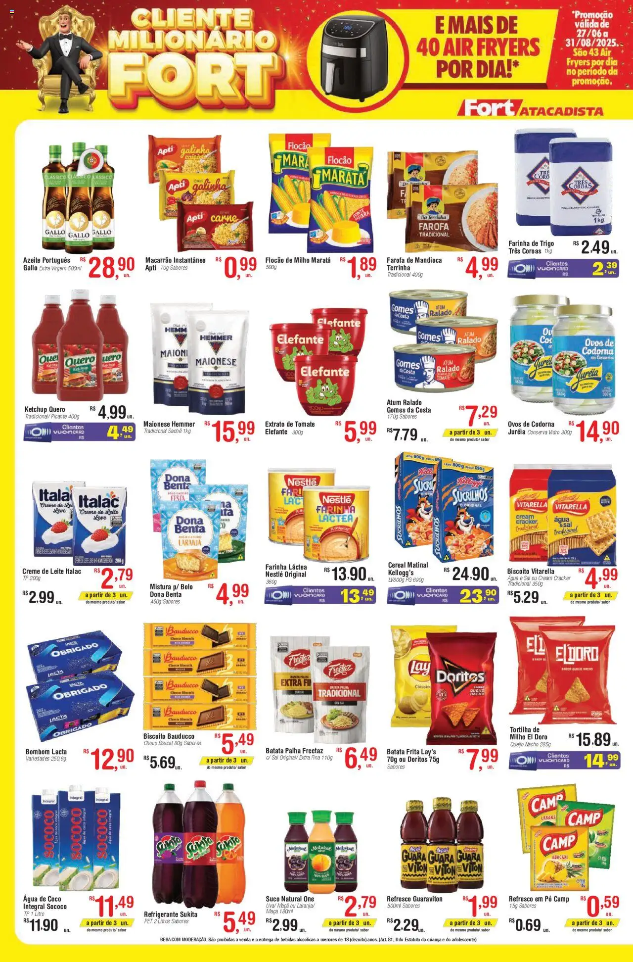 Fort Atacadista Folheto - válido de 23.08.2025 | Página: 2 | Produtos: Água de coco, Farinha de trigo, Batata palha, Ovos de codorna