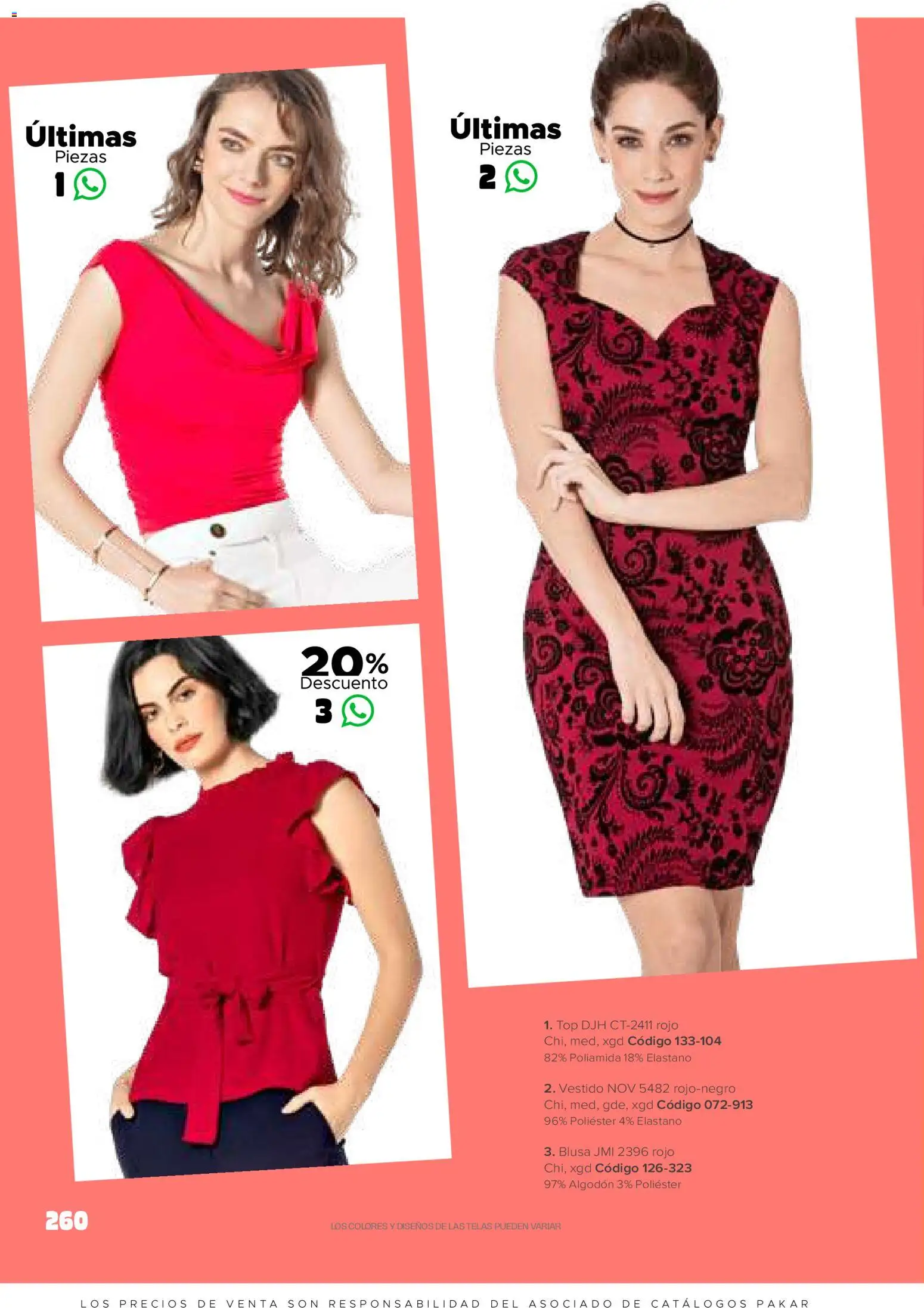 Nuevas ofertas de SC Pakar válidas en toda la República Mexicana desde el 30.01.2026. ¡Encuentra las mejores ofertas en SC Pakar catálogo Ropa! | Página: 260 | Productos: Blusa, Algodón, Vestido, Top