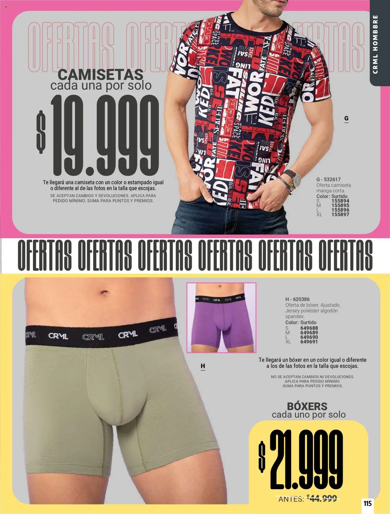 Carmel revista - valida desde el 01.04.2026 | Página: 115 | Productos: Té, Algodón, Boxers, Camiseta