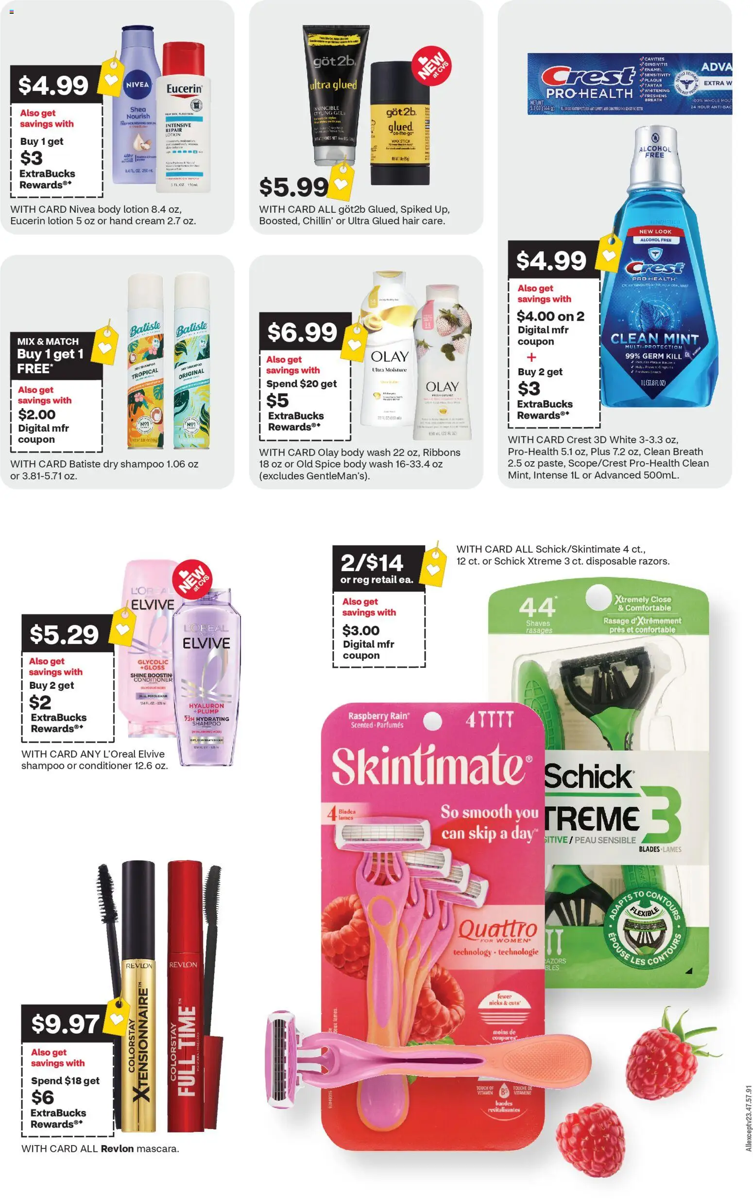 CVS Pharmacy Weekly Ad - NJ - valid from 22.03.2026 | Page: 2 | Products: Conditioner, Hand cream, Cream, Raspberry