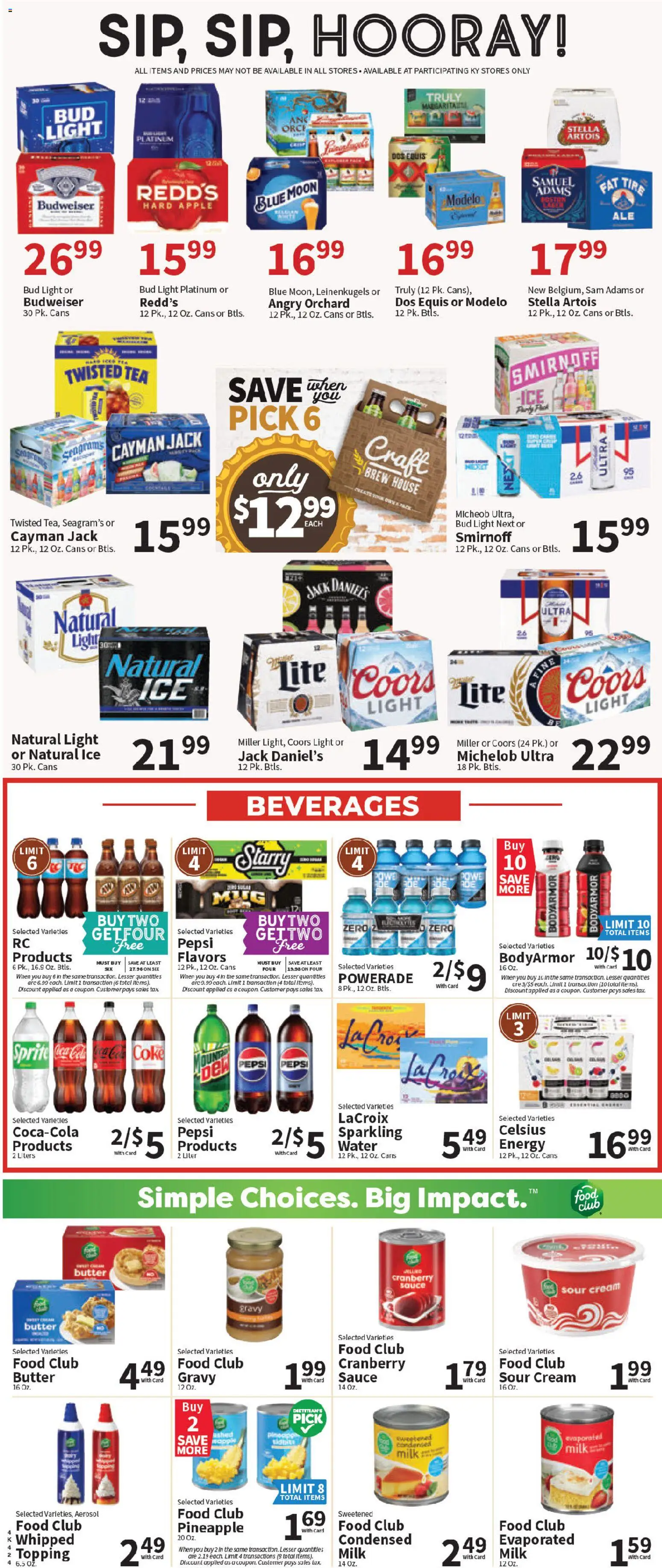 Food City Weekly Ad - valid from 07.11.2025 | Page: 6 | Products: Butter, Pineapple, Cream, Water