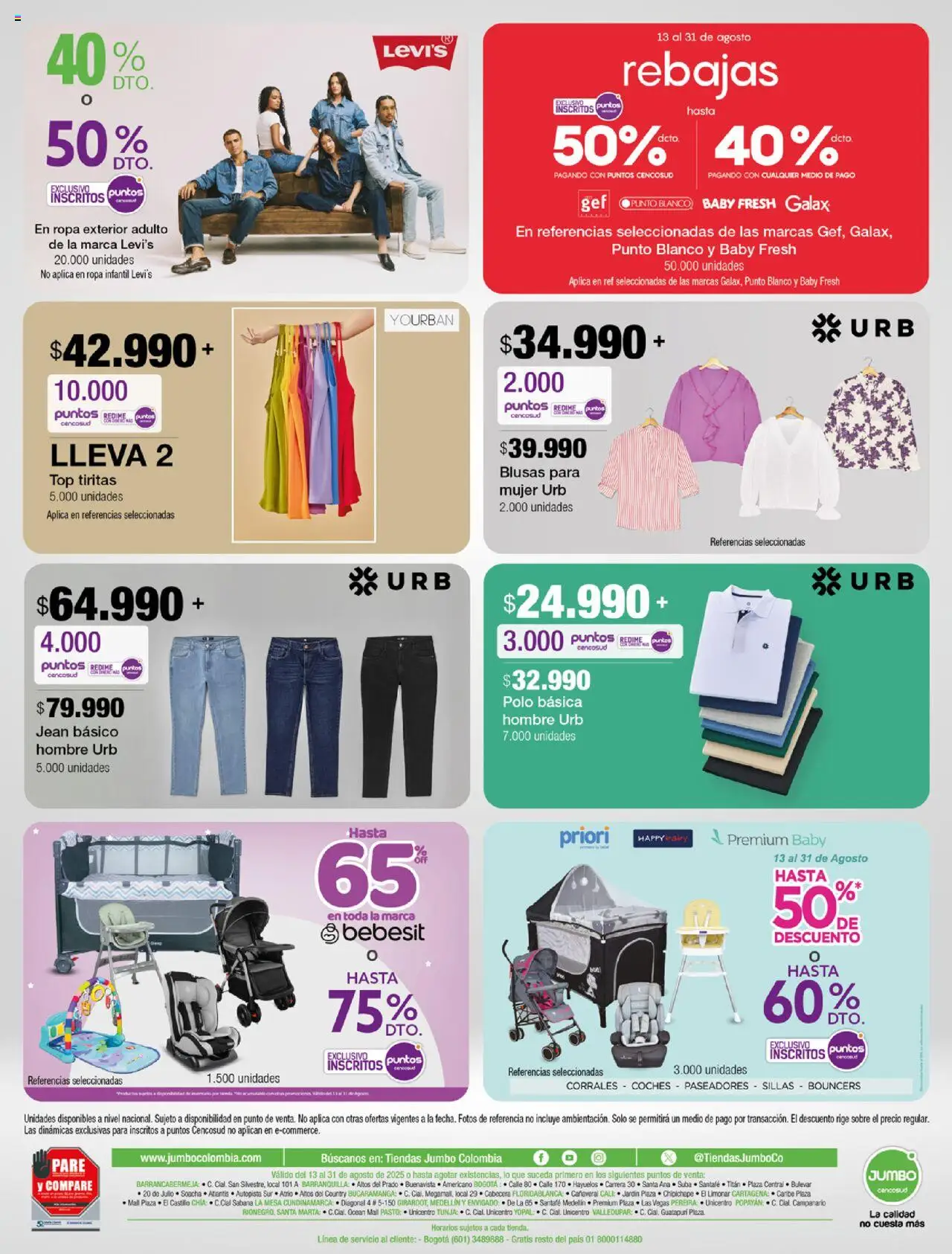 Jumbo revista - valida desde el 13.08.2025 | Página: 7 | Productos: Sobre, Mesa, Top, Ropa