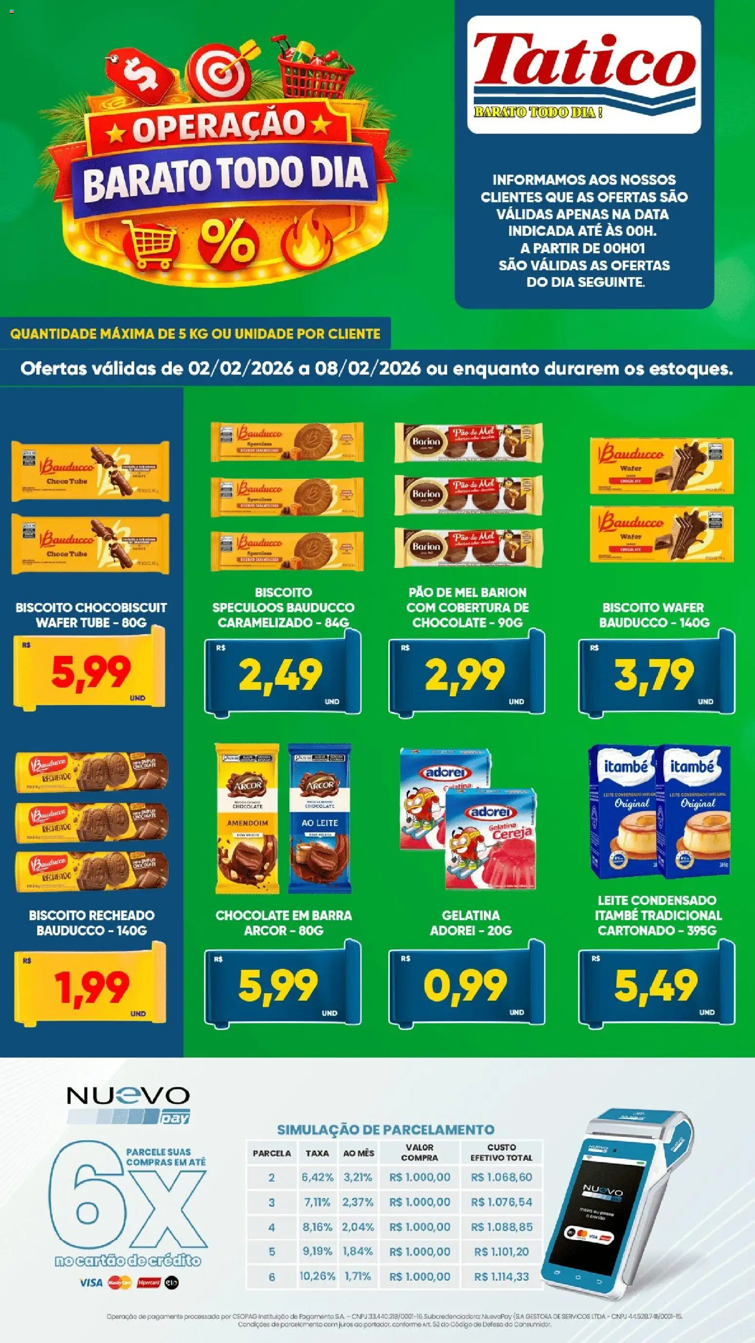 Tatico Folheto - válido de 02.02.2026 | Página: 6 | Produtos: Amendoim, Biscoito, Leite, Pão