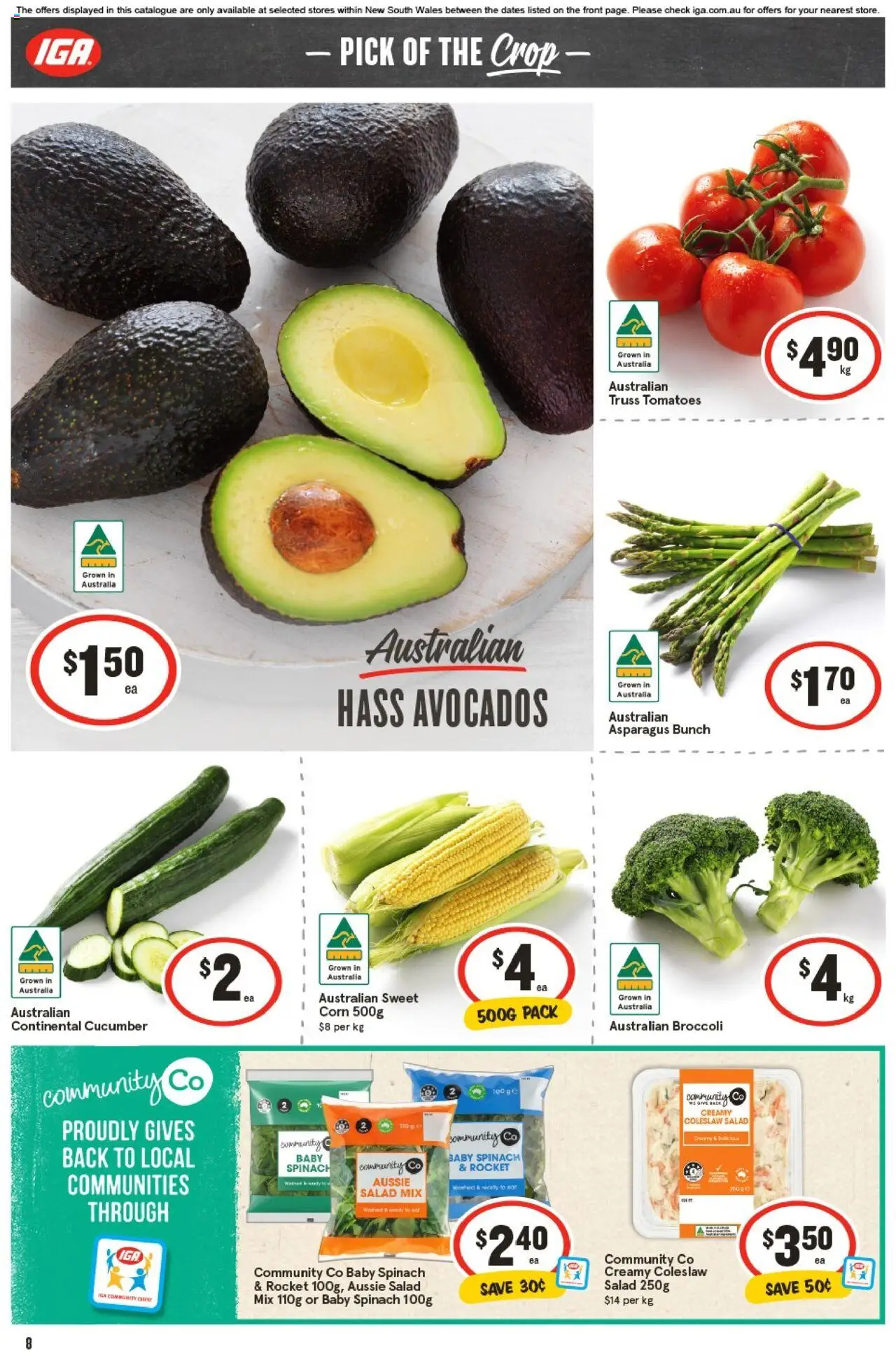 IGA catalogue - valid from 22.10.2025 | Page: 11 | Products: Tomatoes, Salad, Rocket, Spinach