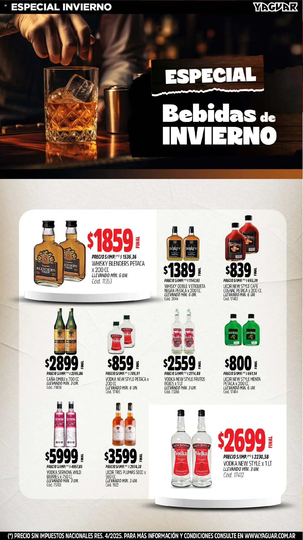 Yaguar - Córdoba │ válido desde el 04.08.2025 | Página: 4 | Productos: Vodka, Whisky, Café