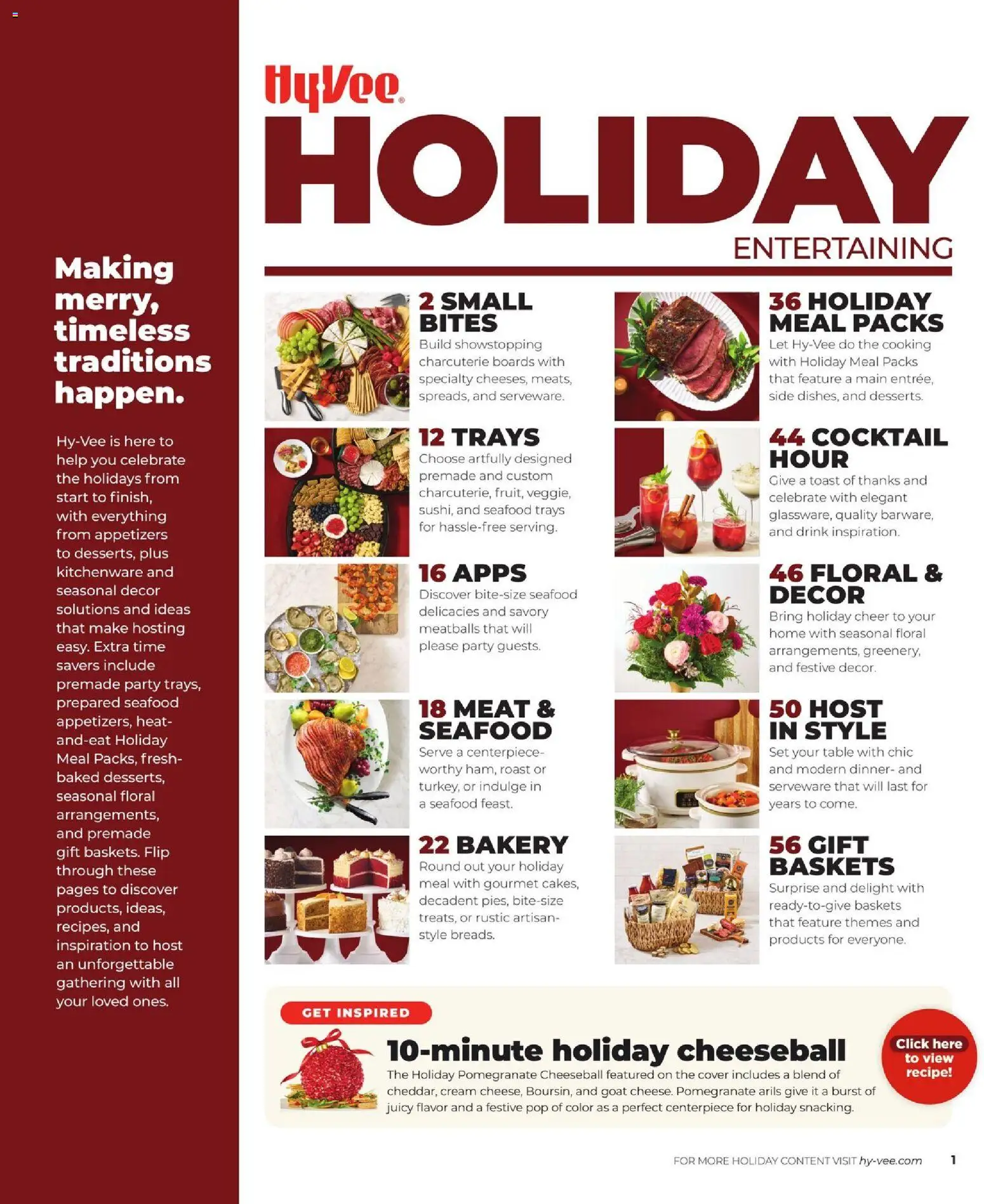 HyVee Holiday Entertaining - valid from 10.11.2025 | Page: 3 | Products: Bakery, Table, Cream, Seafood