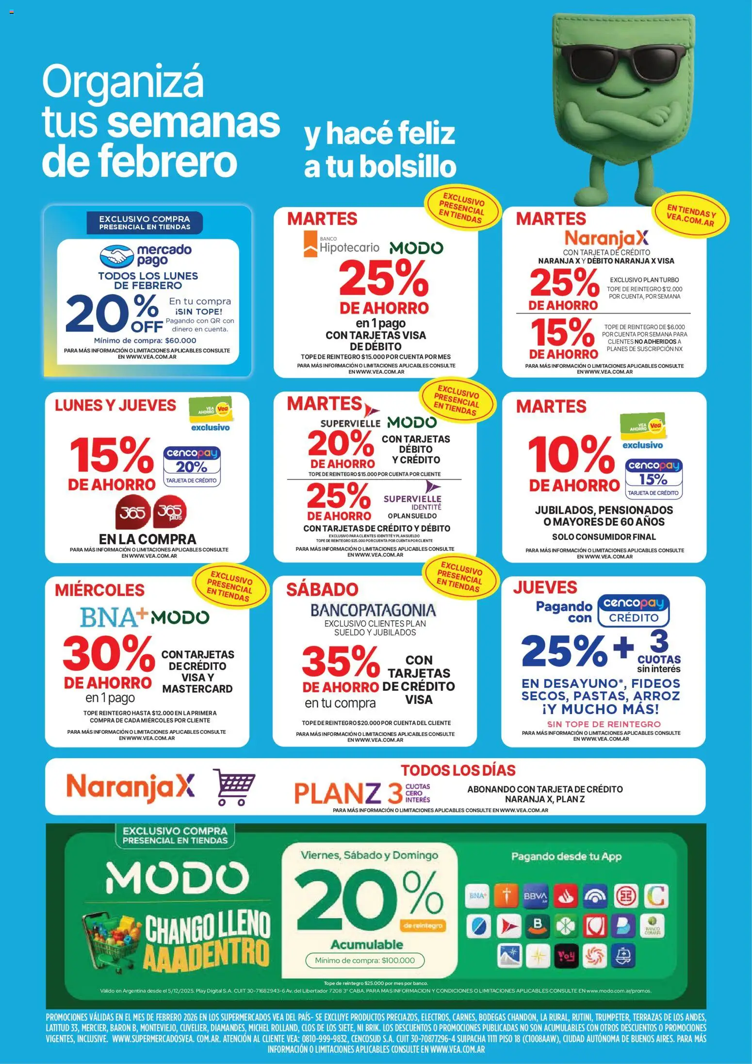 Vea - Ofertas fin de semana | Córdoba │ válido desde el 20.02.2026 | Página: 7 | Productos: Banco, Arroz, Fideos
