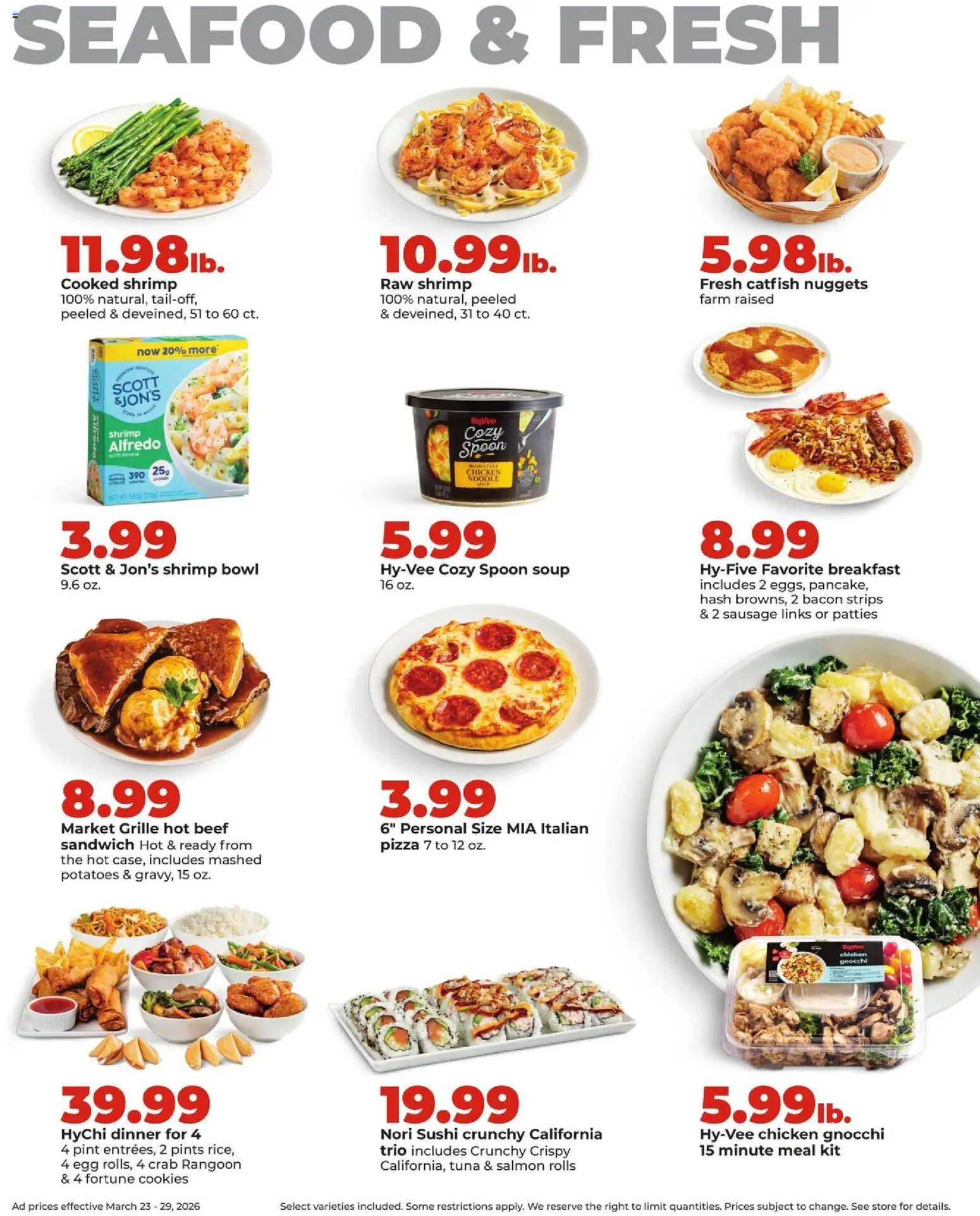 HyVee Weekly Ad - valid from 23.03.2026 | Page: 17 | Products: Pizza, Beef, Cookies, Potatoes