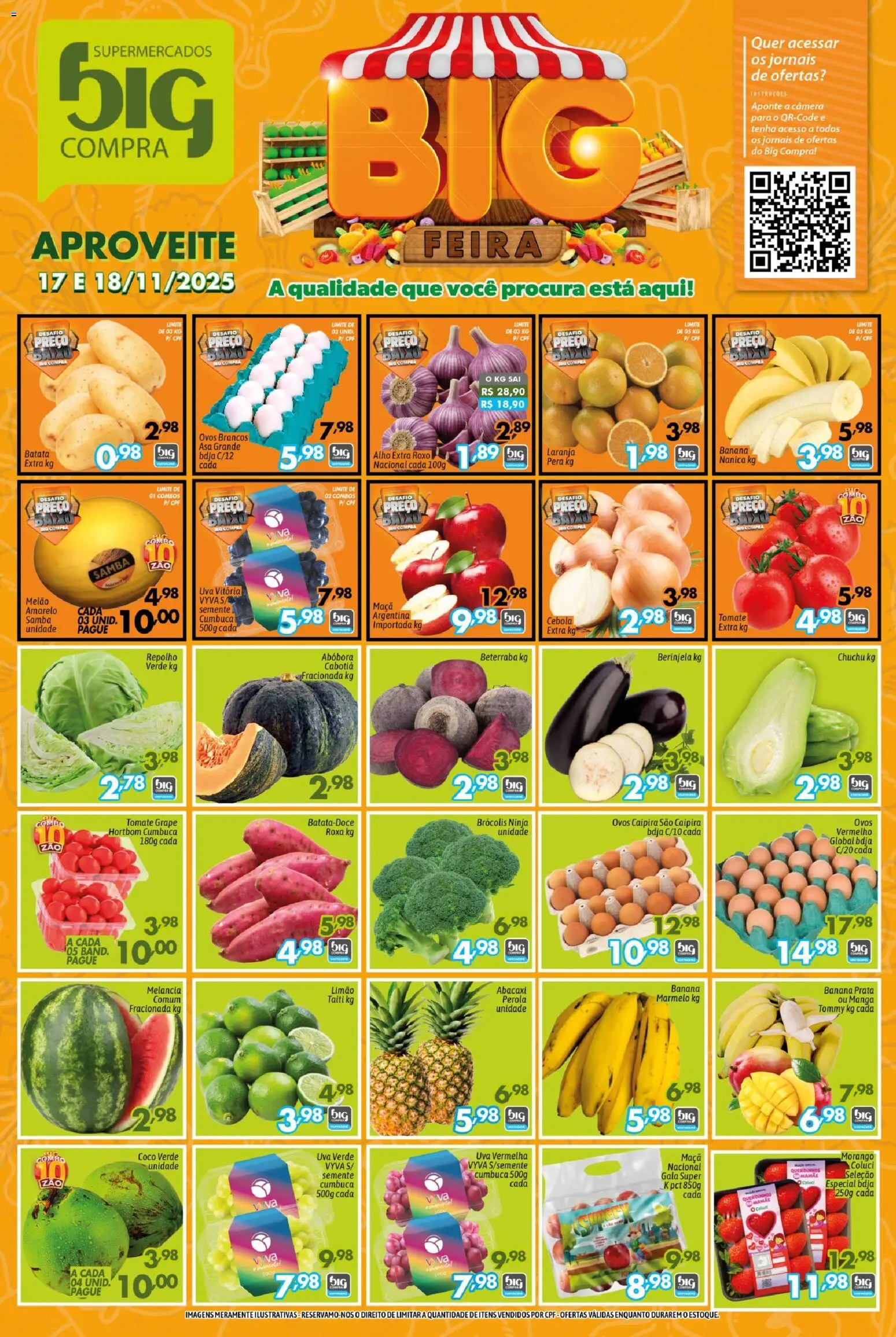 Big Compra Folheto - válido de 17.11.2025 | Página: 1 | Produtos: Melancia, Chuchu, Beterraba, Abacaxi