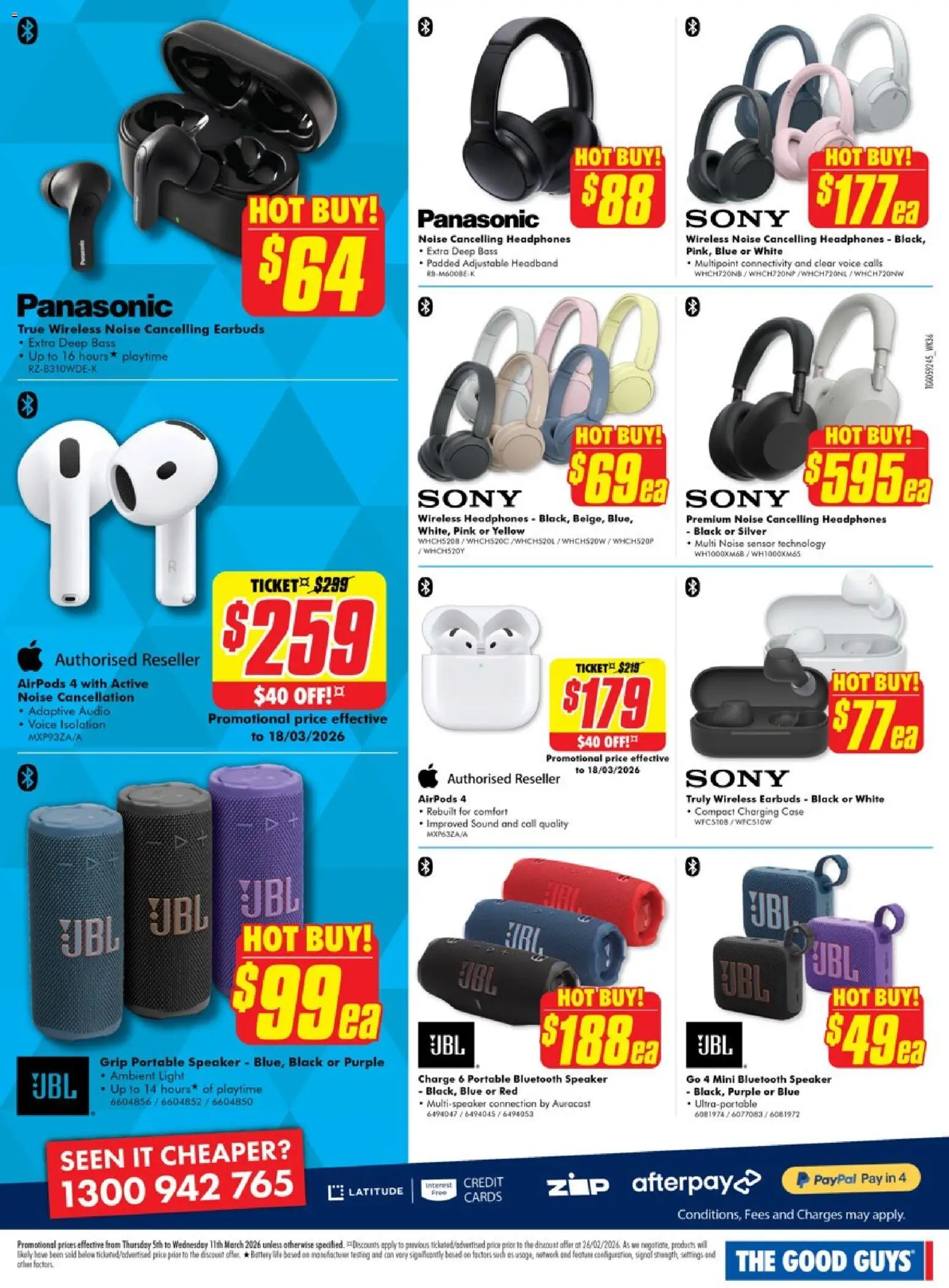 The Good Guys catalogue - valid from 05.03.2026 | Page: 8 | Products: Bluetooth speaker, Case, Speaker, Portable