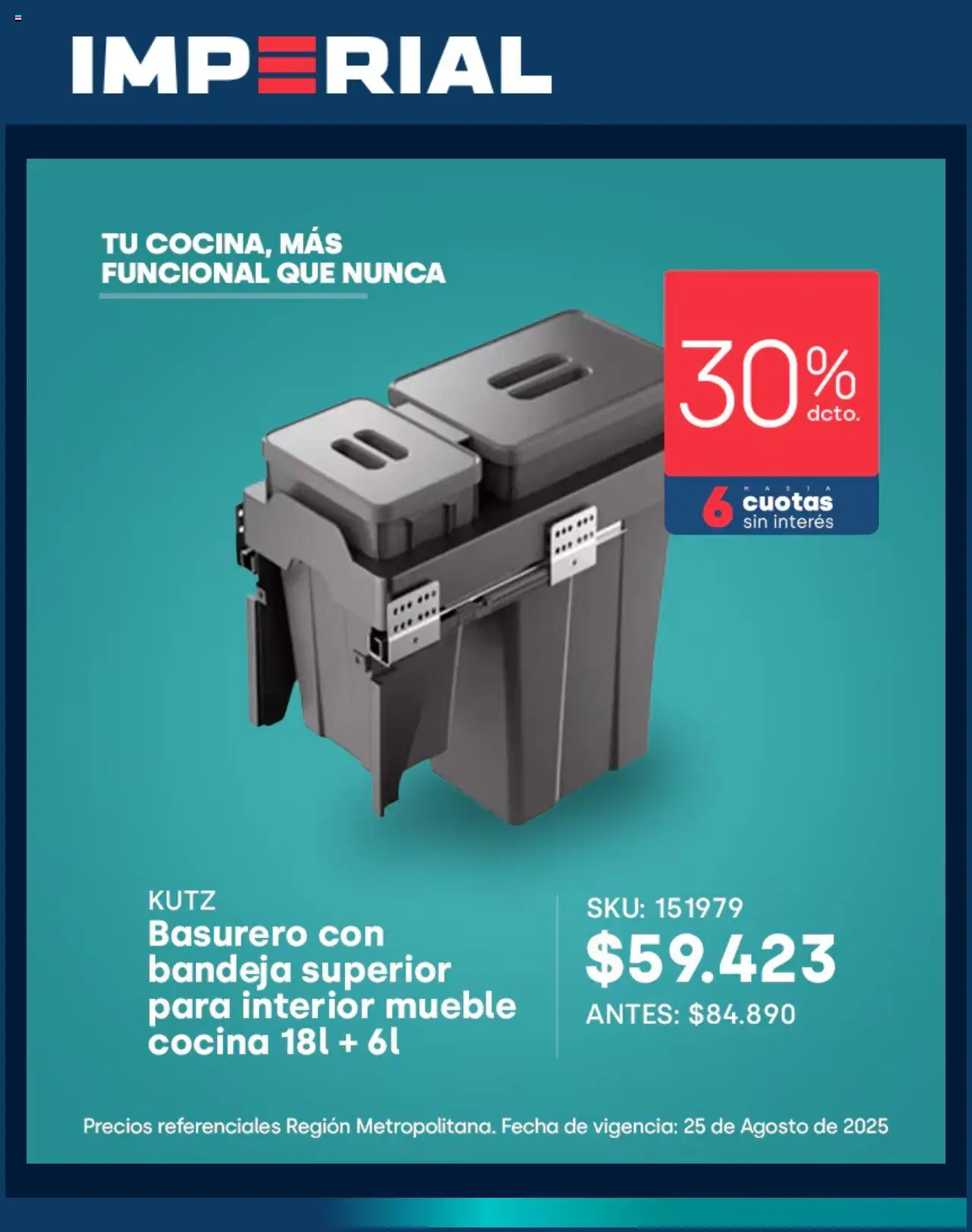 Imperial ofertas  │ válido desde el 15.08.2025 | Página: 5 | Productos: Bandeja, Cocina, Basurero
