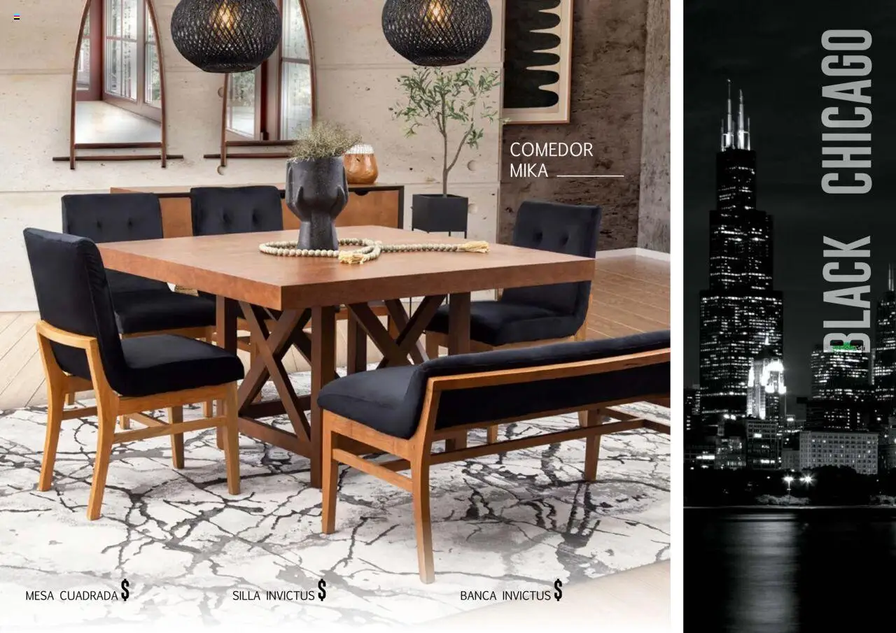 Nuevas ofertas de Muebles Dico válidas en toda la República Mexicana desde el 25.09.2025. ¡Encuentra las mejores ofertas en Muebles Dico - Catálogo Black Chicago! | Página: 9 | Productos: Silla, Mesa