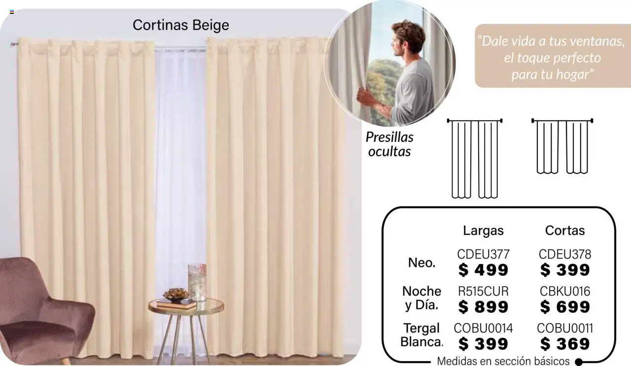 Nuevas ofertas de Colchas Concord válidas en toda la República Mexicana desde el 01.08.2025. ¡Encuentra las mejores ofertas en Colchas Concord - Catálogo! | Página: 828 | Productos: Cortinas