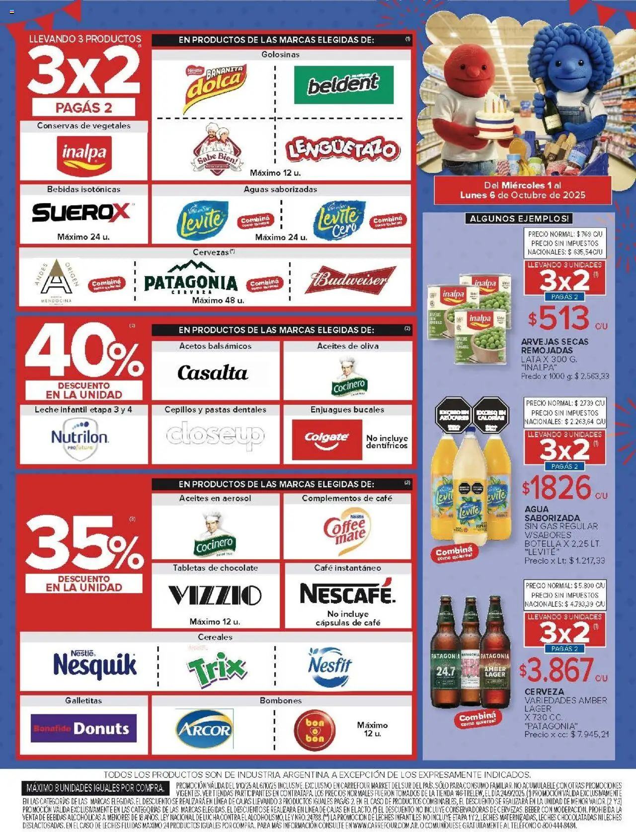 Carrefour - Ofertas - Chubut │ válido desde el 01.10.2025 | Página: 42 | Productos: Teléfono, Botella, Galletitas, Chocolate
