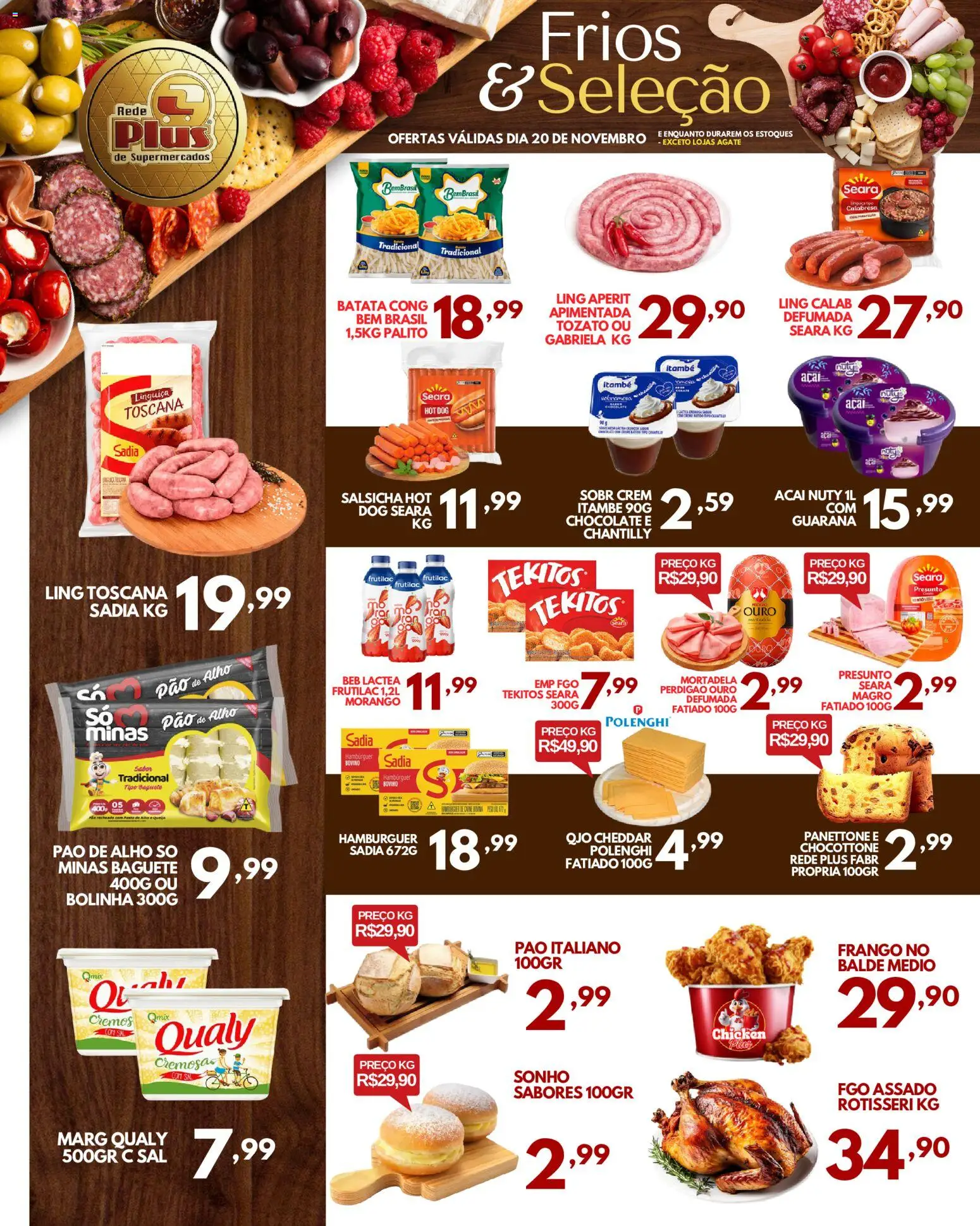 Rede Plus Supermercados Folheto - válido de 19.11.2025 | Página: 3 | Produtos: Guaraná, Pao de alho, Pão, Balde