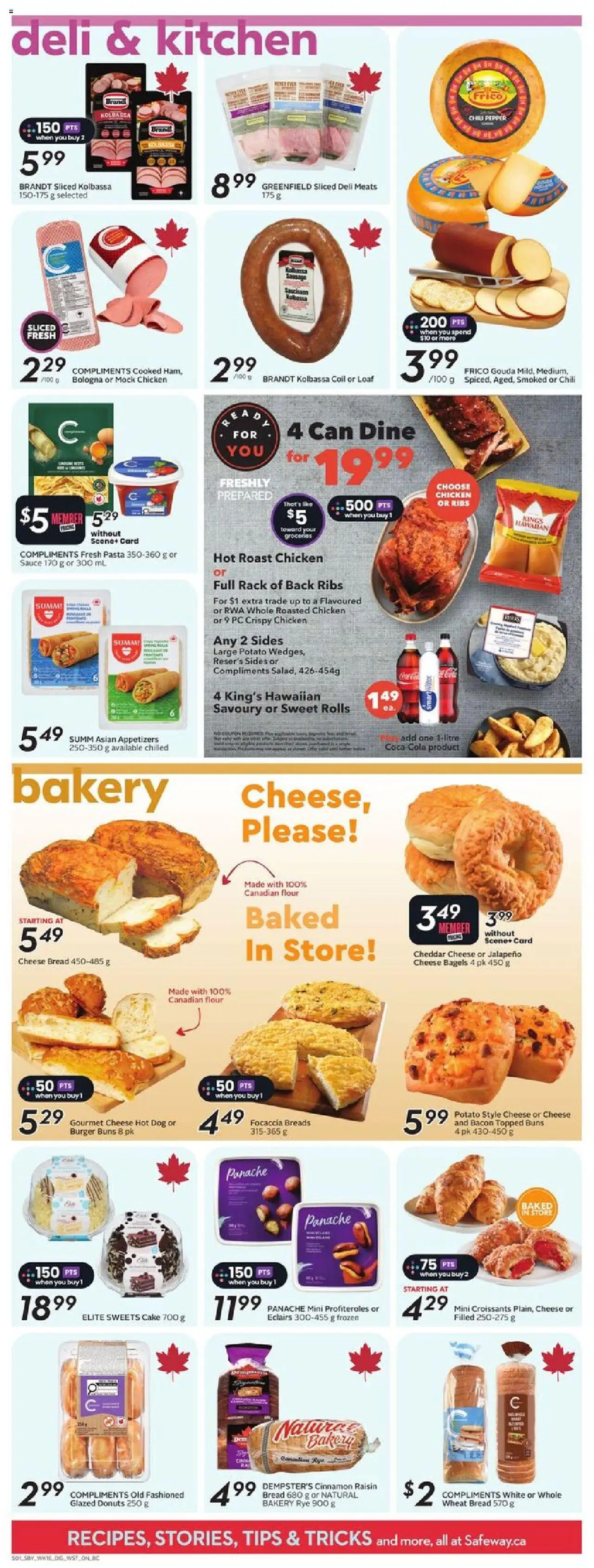 Safeway flyer valid from 14.08.2025 | Page: 10 | Products: Pasta, PC, Bakery, Bread