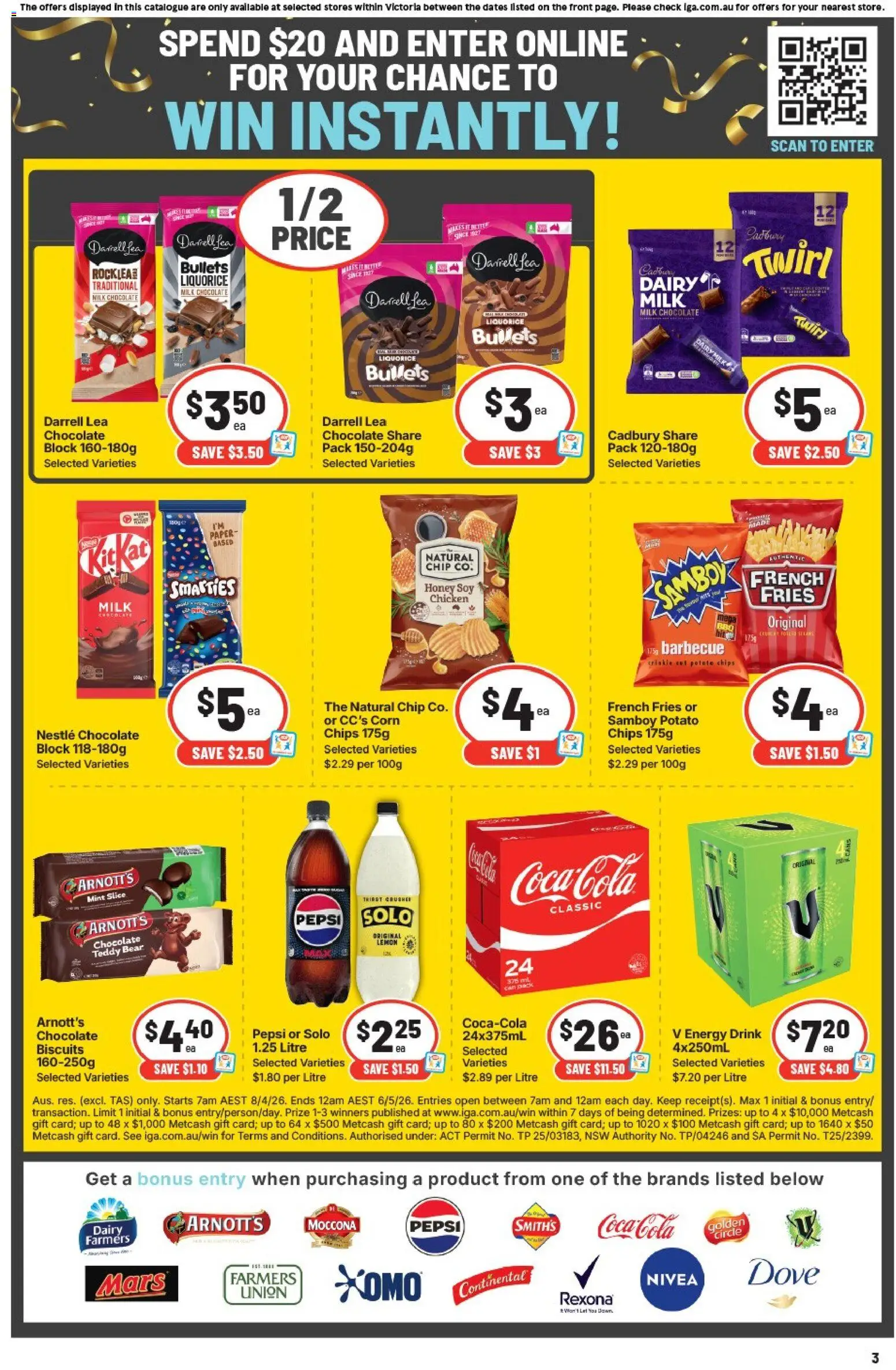 IGA catalogue - valid from 29.04.2026 | Page: 3 | Products: Chocolate, Chicken, Lemon, Moccona