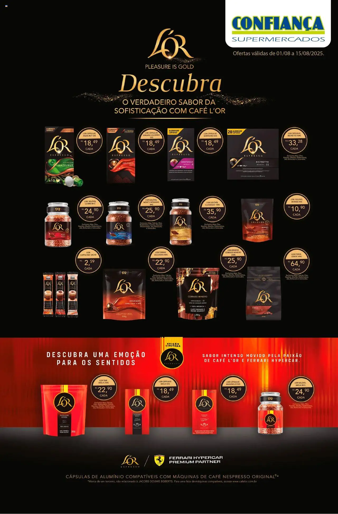 Confiança Folheto - válido de 01.08.2025 | Página: 1 | Produtos: Café, Chocolate