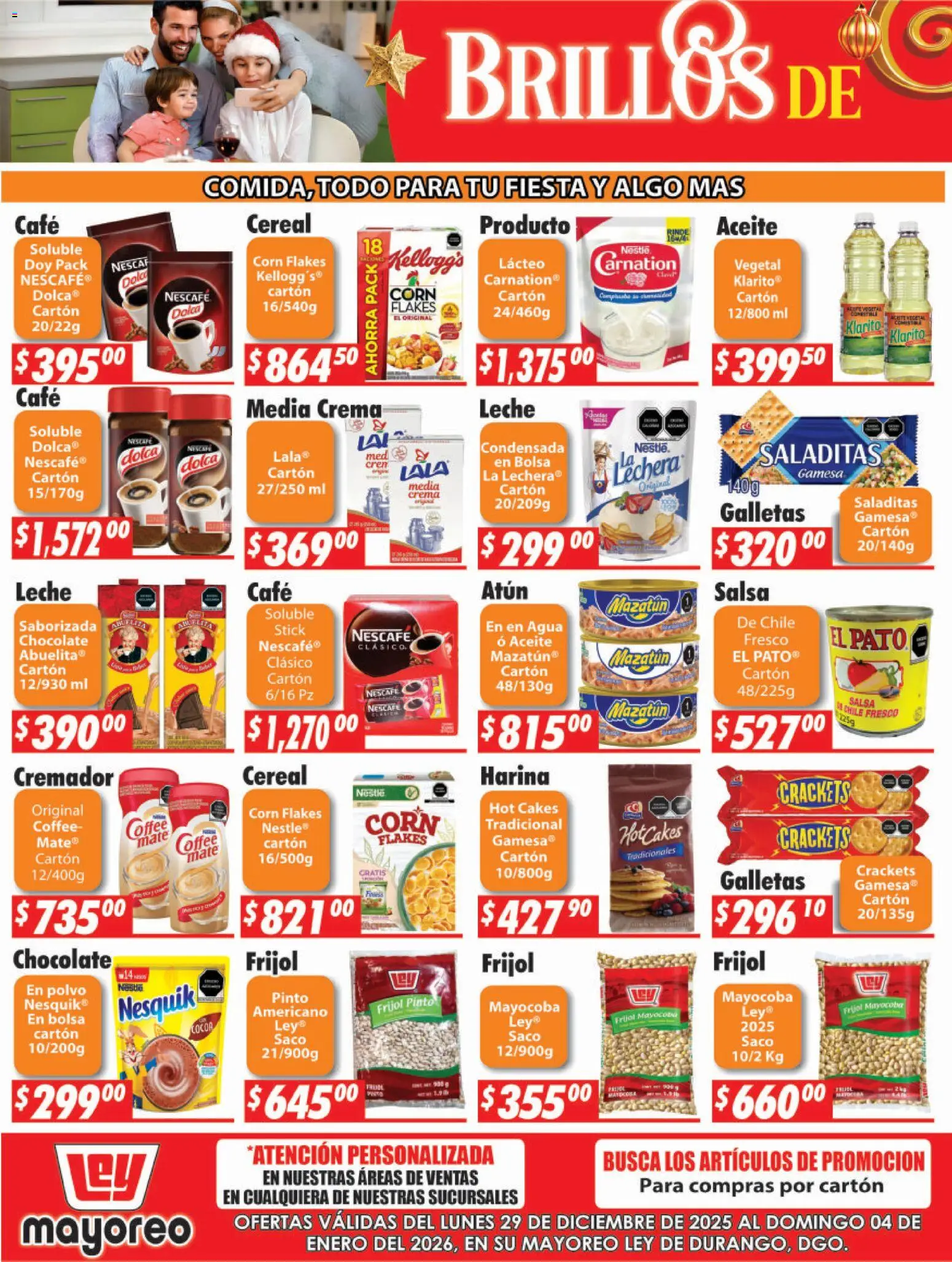 Nuevas ofertas de Casa Ley válidas en toda la República Mexicana desde el 29.12.2025. ¡Encuentra las mejores ofertas en Casa Ley folleto Durango! | Página: 2 | Productos: Harina, Agua, Chocolate, Mate