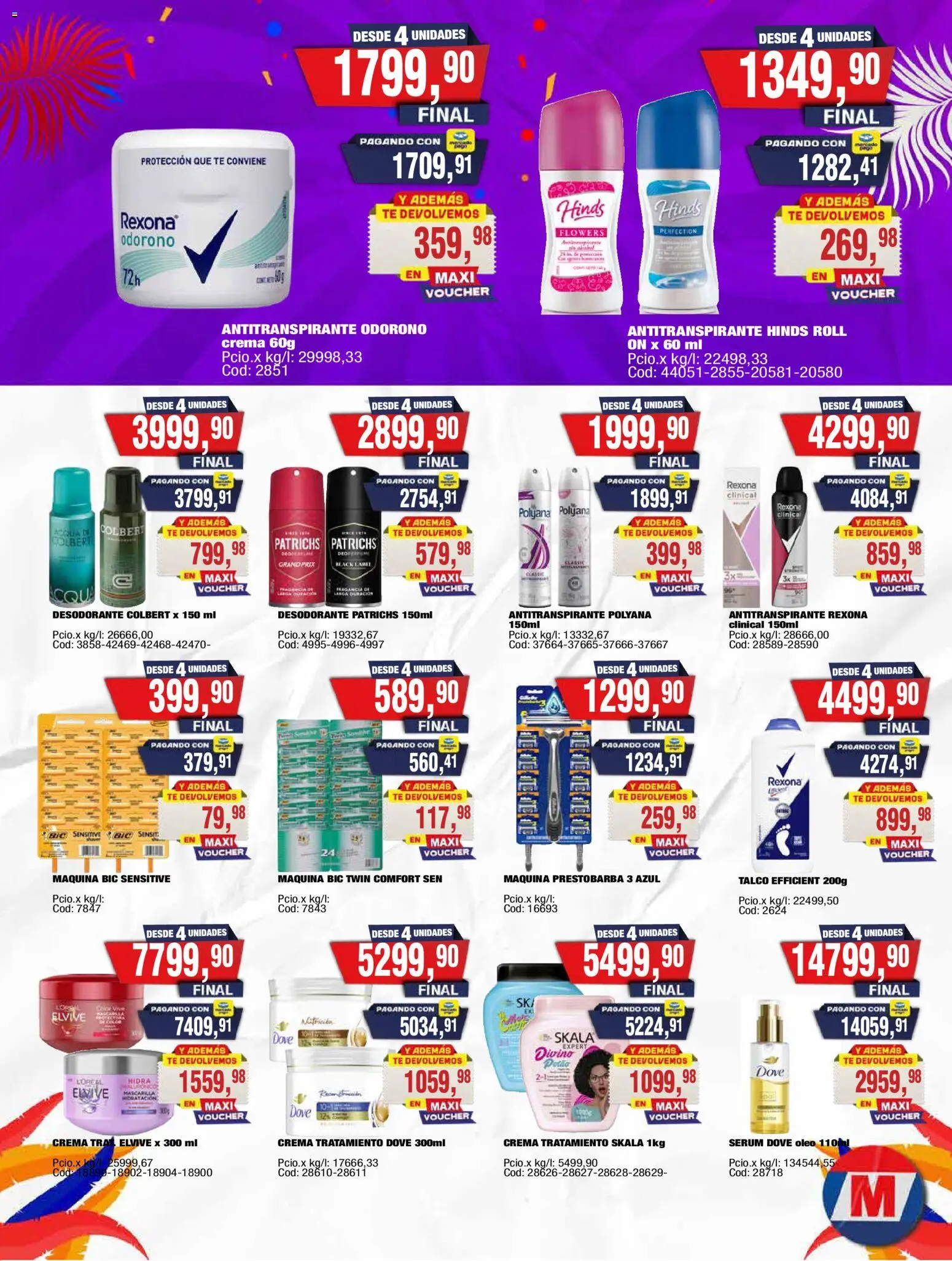 Maxiconsumo ofertas │ válido desde el 02.03.2026 | Página: 29 | Productos: Mascarilla, Desodorante, Té, Crema