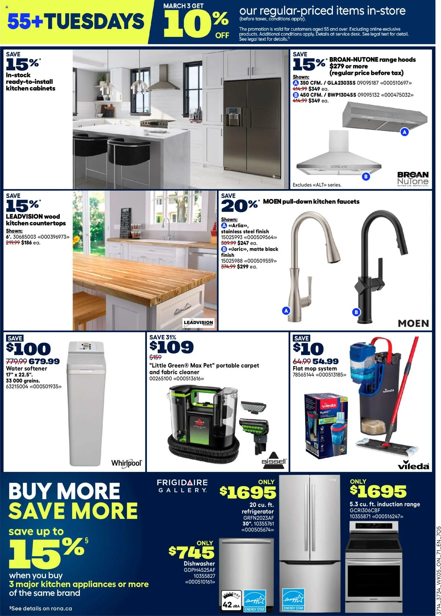 Rona flyer valid from 26.02.2026 | Page: 3 | Products: Refrigerator, Dishwasher, Carpet