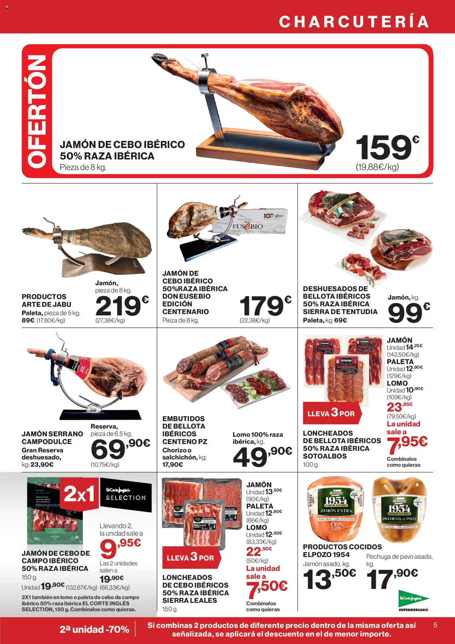 Nuevas ofertas de El Corte Inglés válidas en toda la República Mexicana desde el 12.02.2026. ¡Encuentra las mejores ofertas en El Corte Inglés catálogo! | Página: 5 | Productos: Paleta, Jamón, Chorizo, Sierra