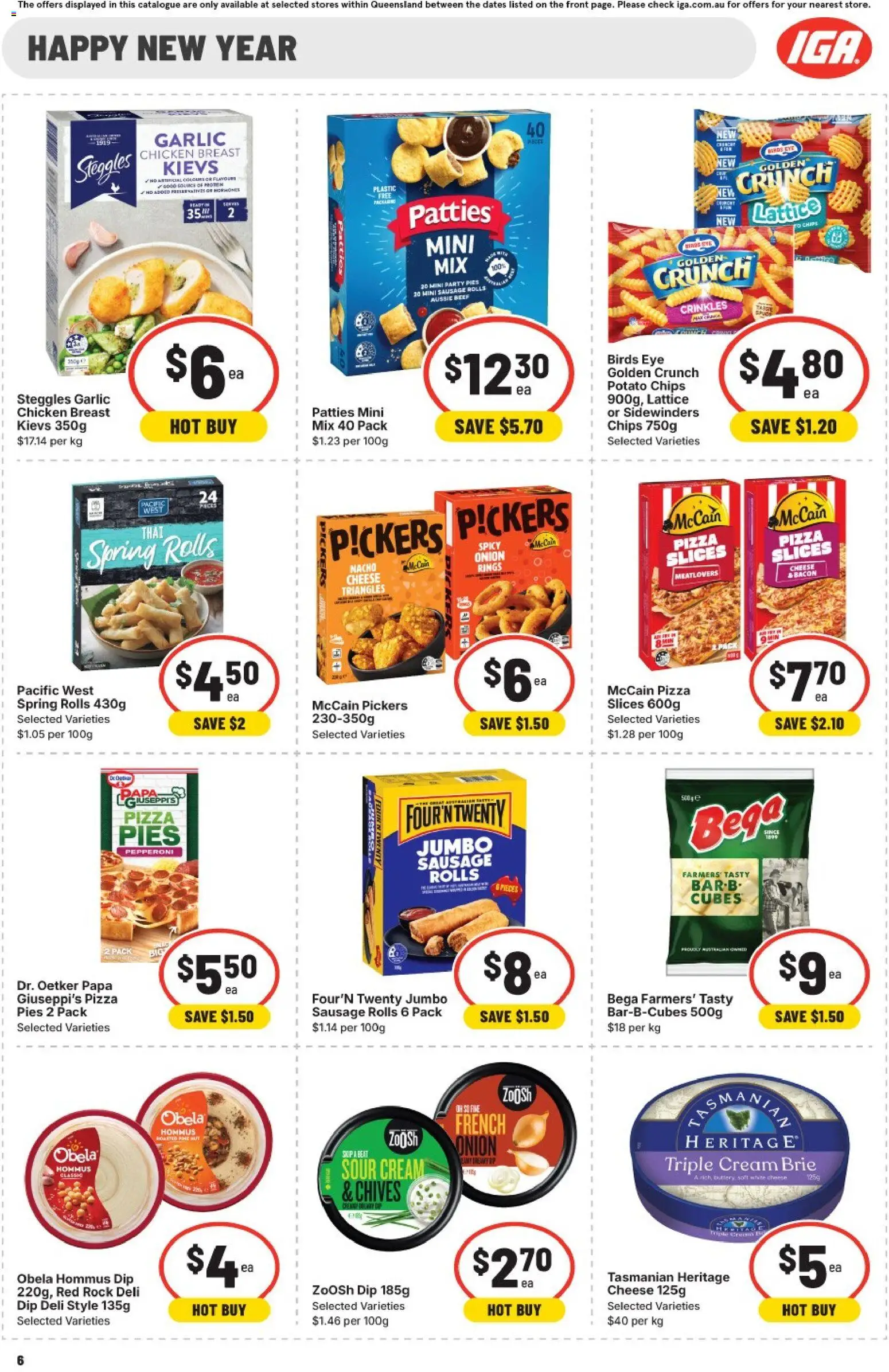 IGA catalogue - valid from 24.12.2025 | Page: 9 | Products: Bacon, Cream, Sausage, Pies