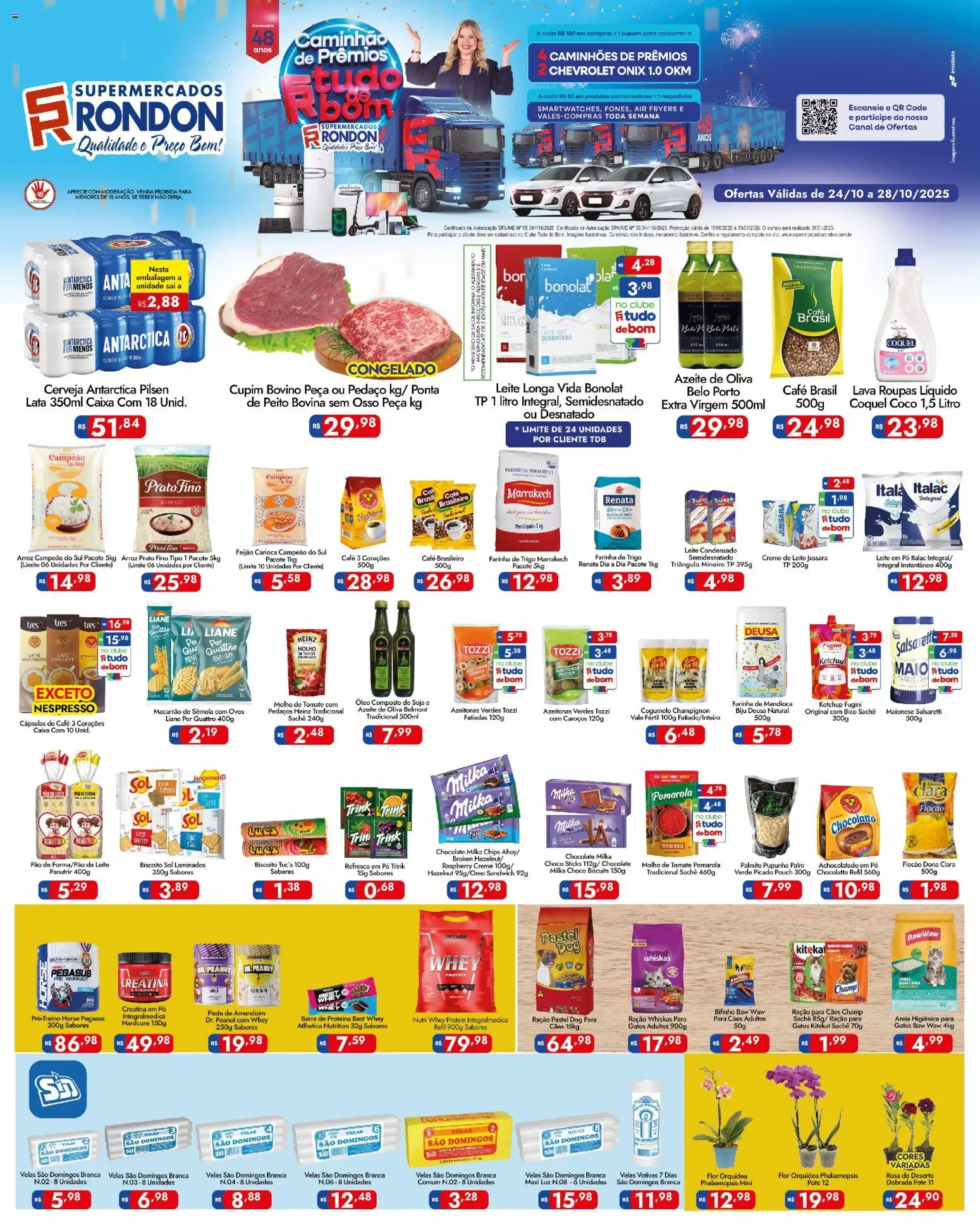 Supermercados Rondon Folheto - válido de 24.10.2025 | Página: 1 | Produtos: Farinha de trigo, Cogumelo, Maiô, Carne