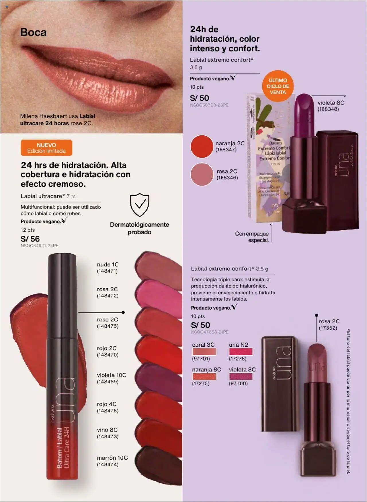 Catálogo Natura válido desde 01.07.2025 | Página: 65 | Productos: Lápiz labial, Vino, Empaque