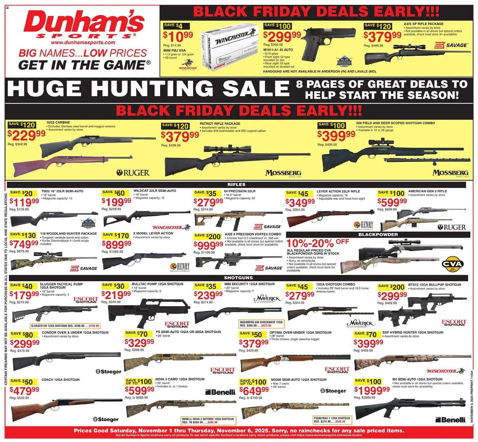 Dunham's Sports Black Friday - valid from 01.11.2025 | Page: 2 | Products: Pump, Shotgun, Rifle