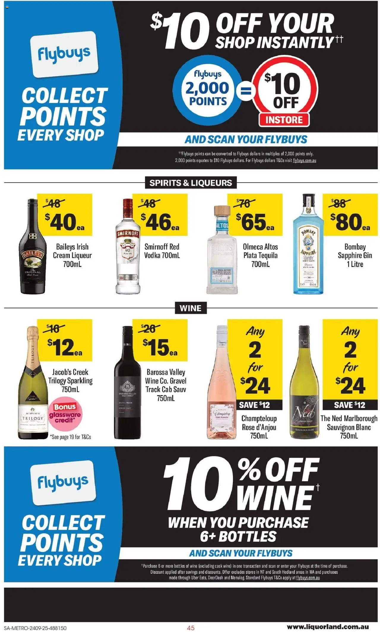 Coles catalogue - valid from 24.09.2025 | Page: 45 | Products: Glassware, Wine, Gin, Vodka