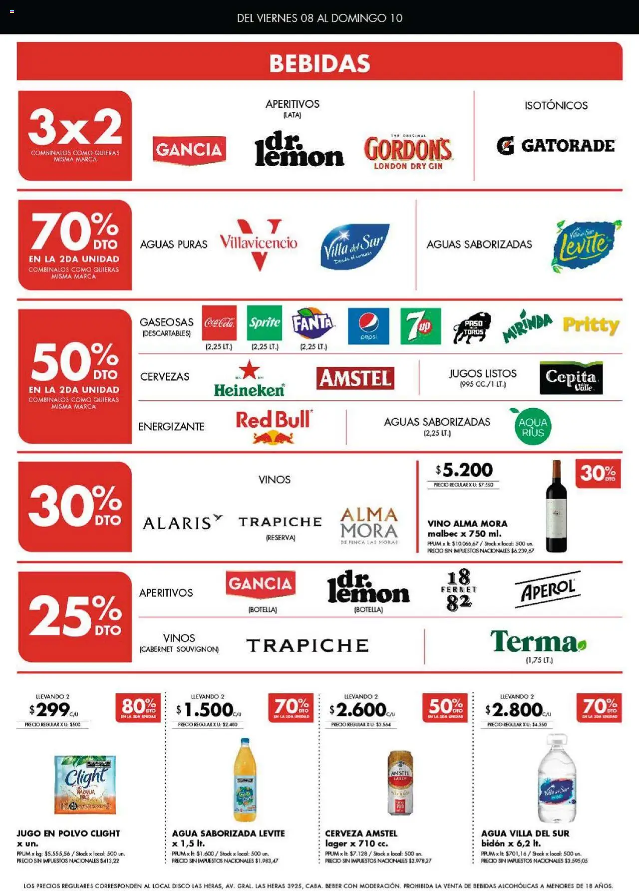 Disco ofertas │ válido desde el 08.08.2025 | Página: 3 | Productos: Agua, Jugo, Vino, Agua saborizada