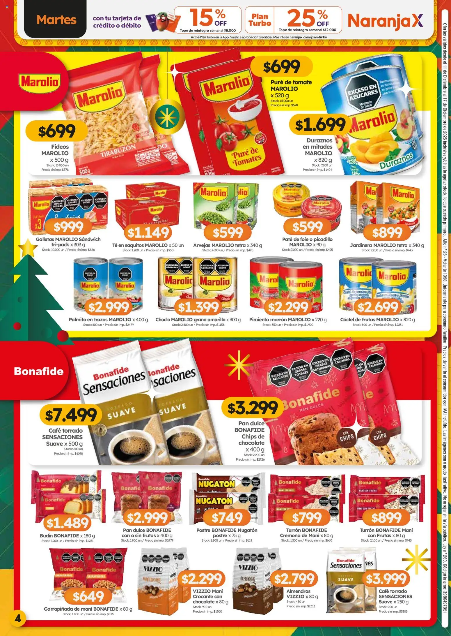 Cordiez ofertas │ válido desde el 11.12.2025 | Página: 4 | Productos: Arvejas, Tomates, Fideos, Picadillo
