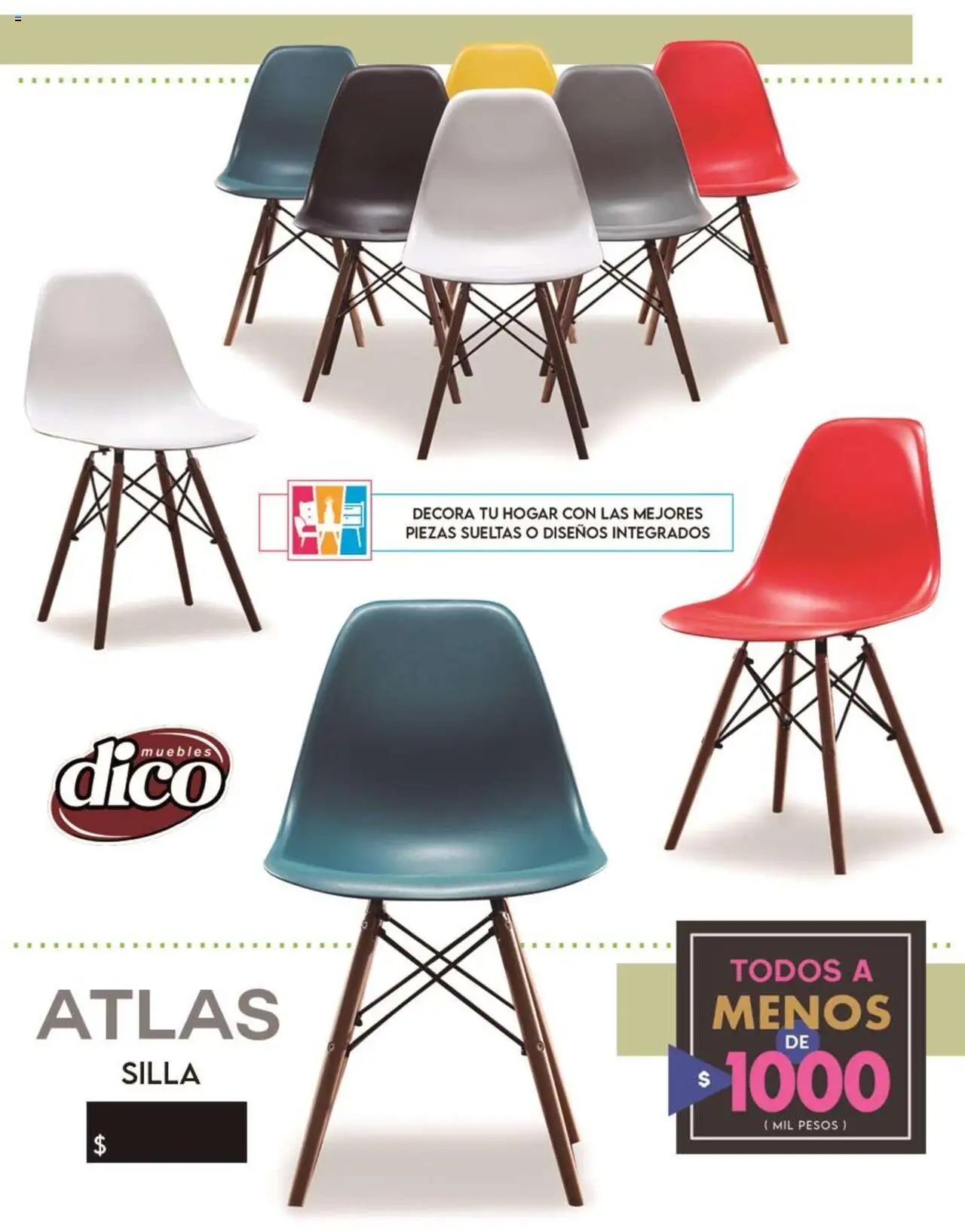 Nuevas ofertas de Muebles Dico válidas en toda la República Mexicana desde el 16.10.2025. ¡Encuentra las mejores ofertas en Muebles Dico - Catálogo Precios Inigualables! | Página: 2 | Productos: Silla