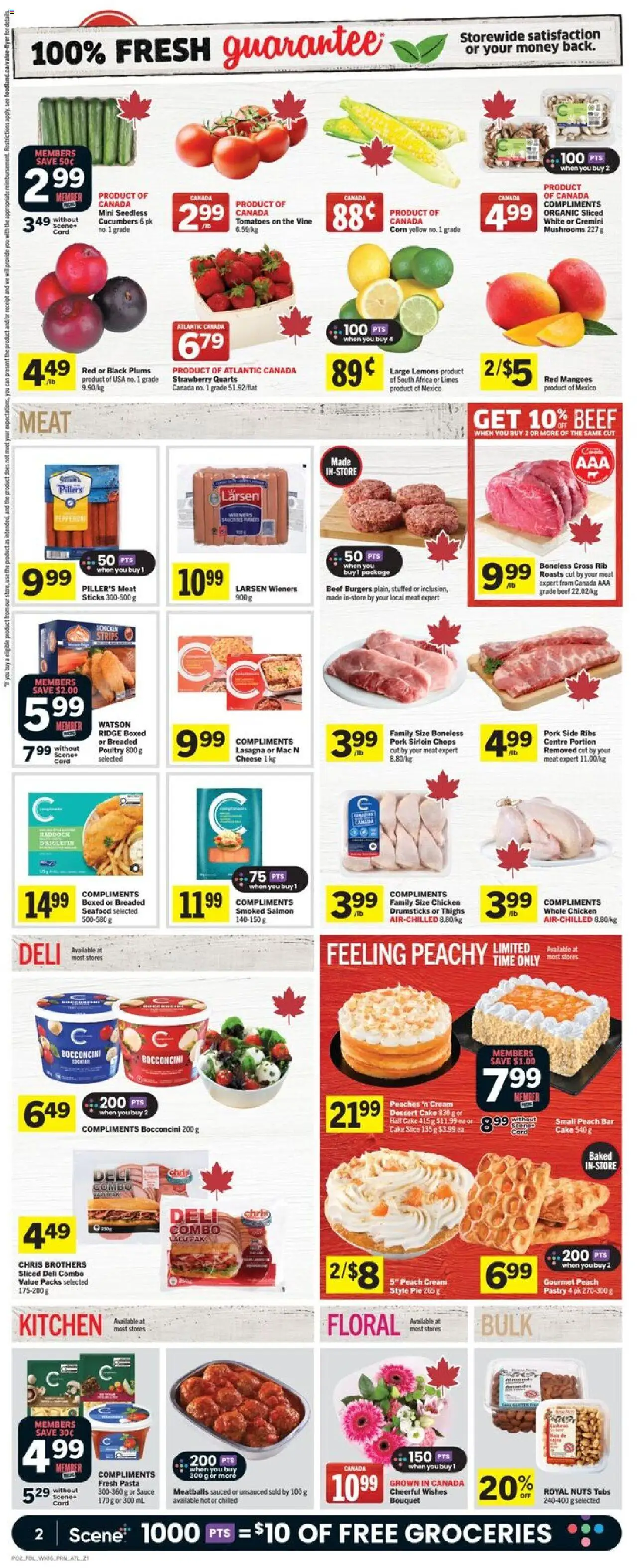 Foodland flyer valid from 14.08.2025 | Page: 3 | Products: Pasta, Cream, Ridge, Tomatoes