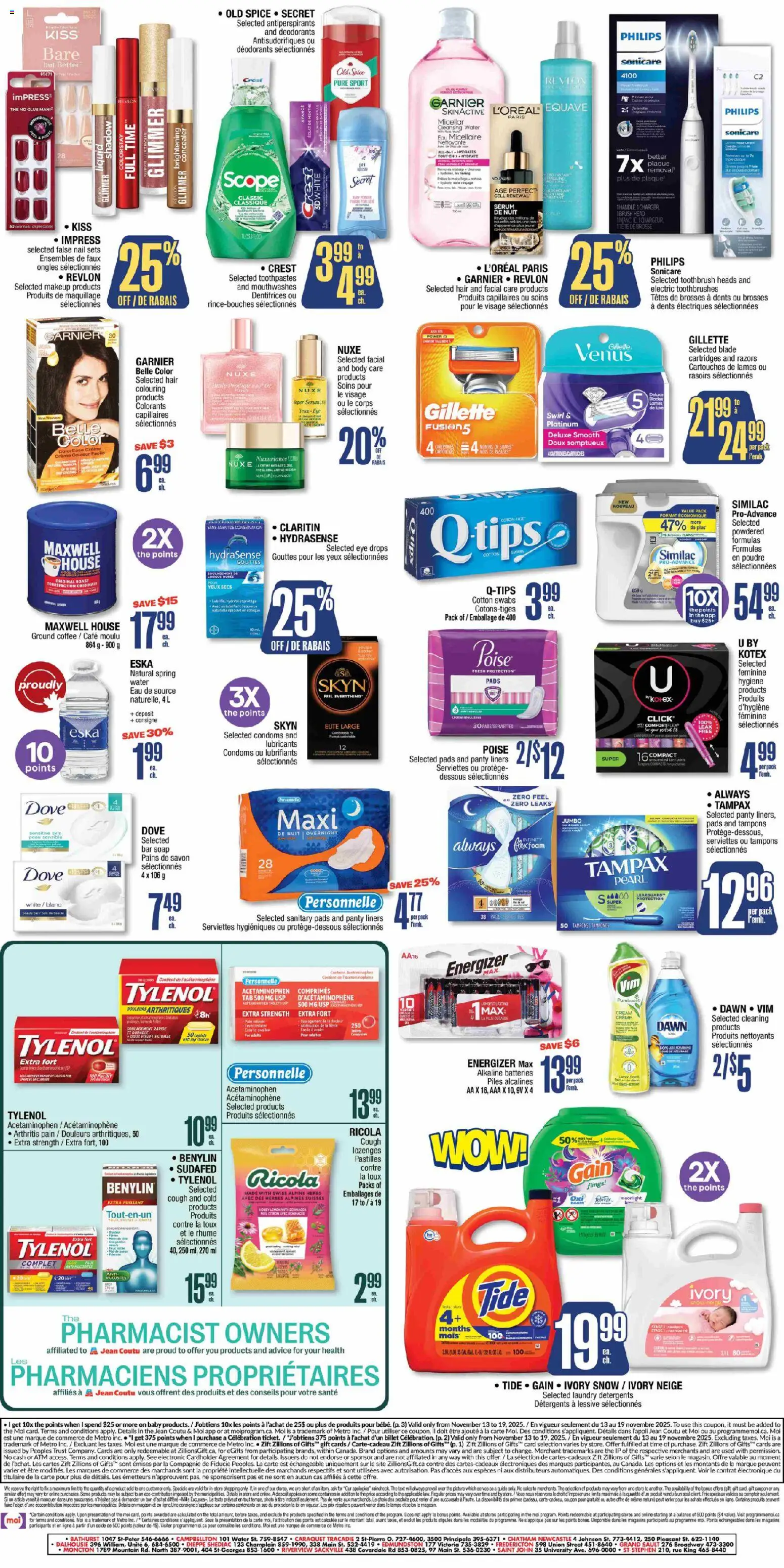 Jean Coutu flyer valid from 13.11.2025 | Page: 2 | Products: Cream, Brush, Soap, Coffee