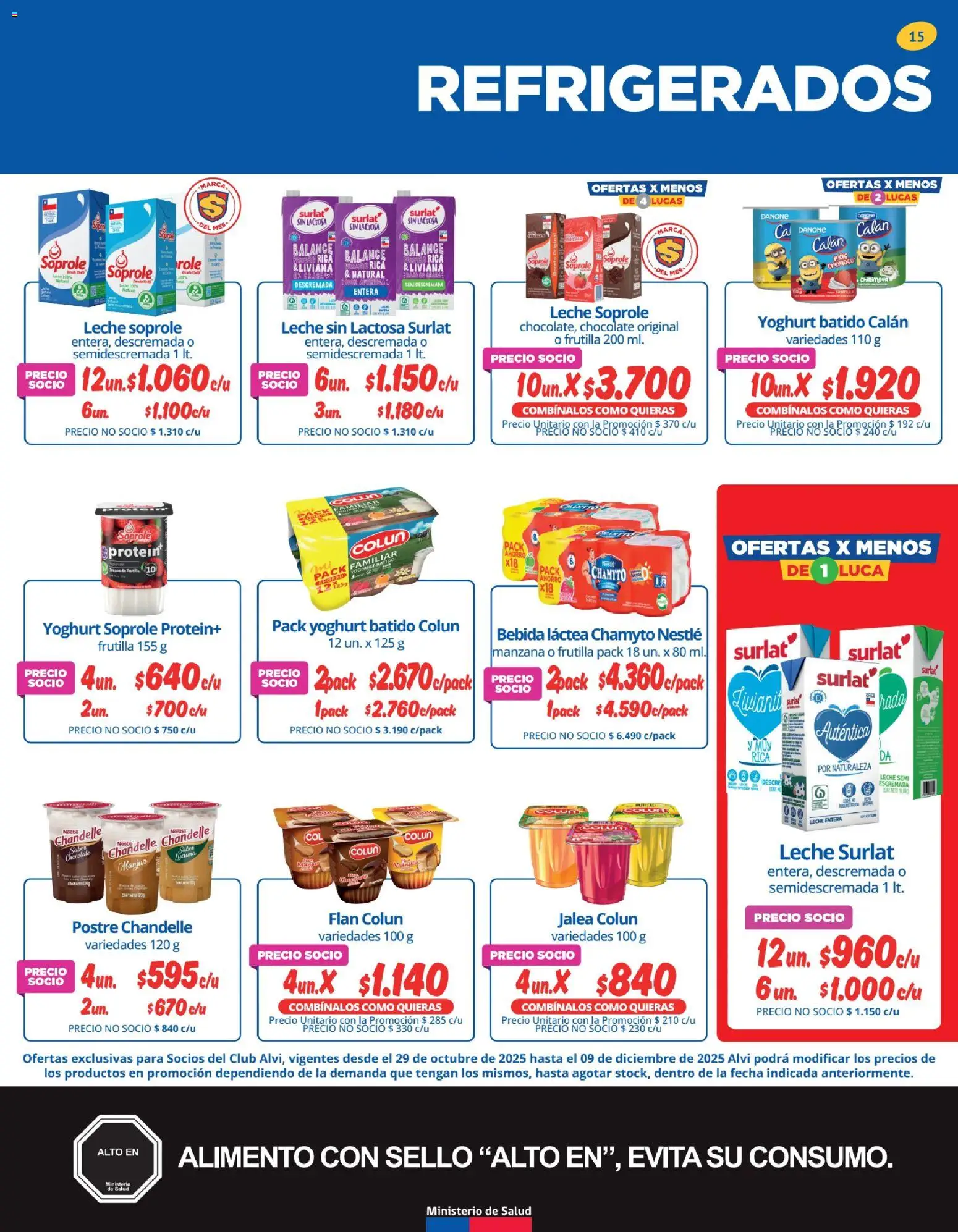 Black Friday Alvi │ válido desde el 04.11.2025 | Página: 15 | Productos: Manzana, Leche, Chocolate, Manjar
